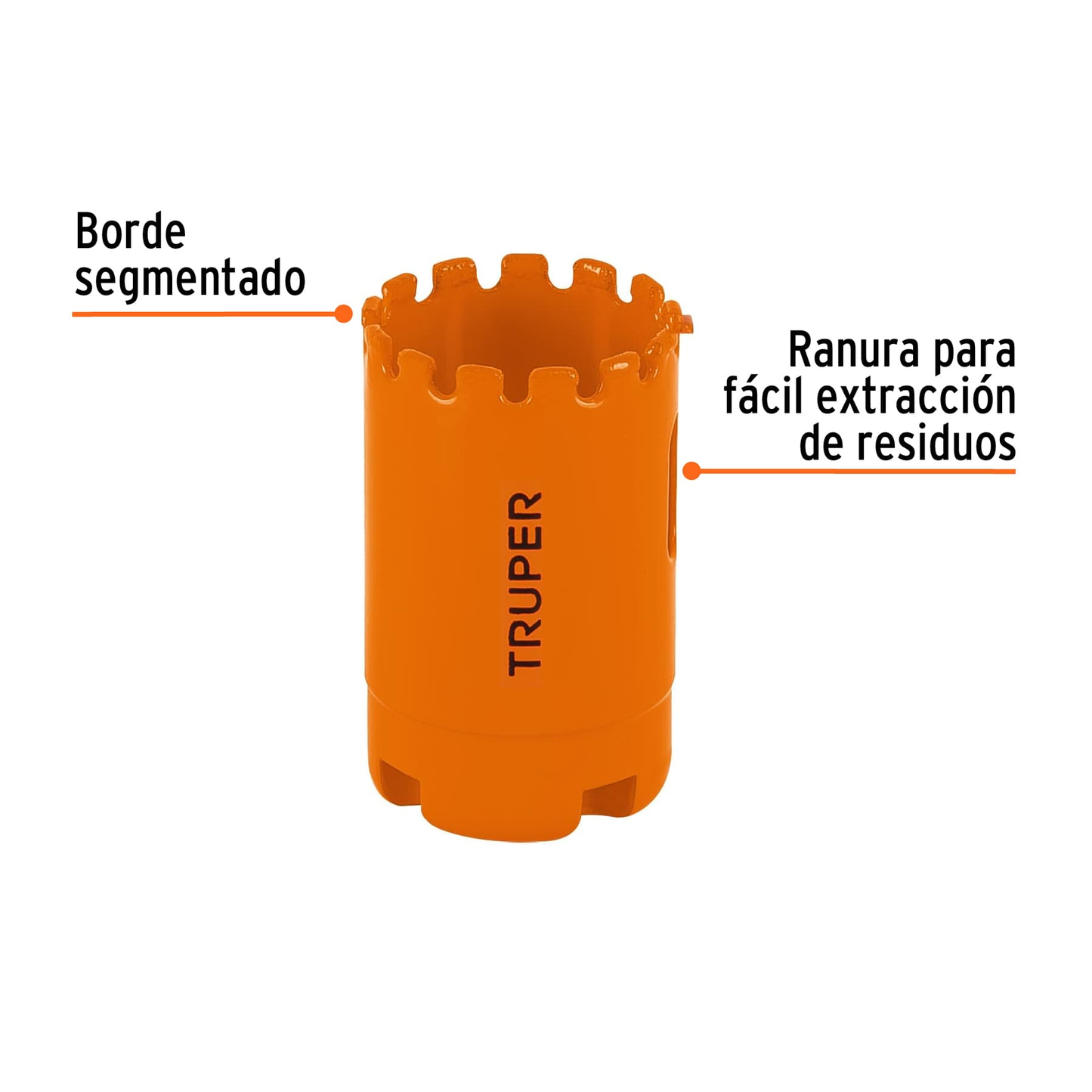 Brocasierra diamante, borde segmentado 1-1/4'