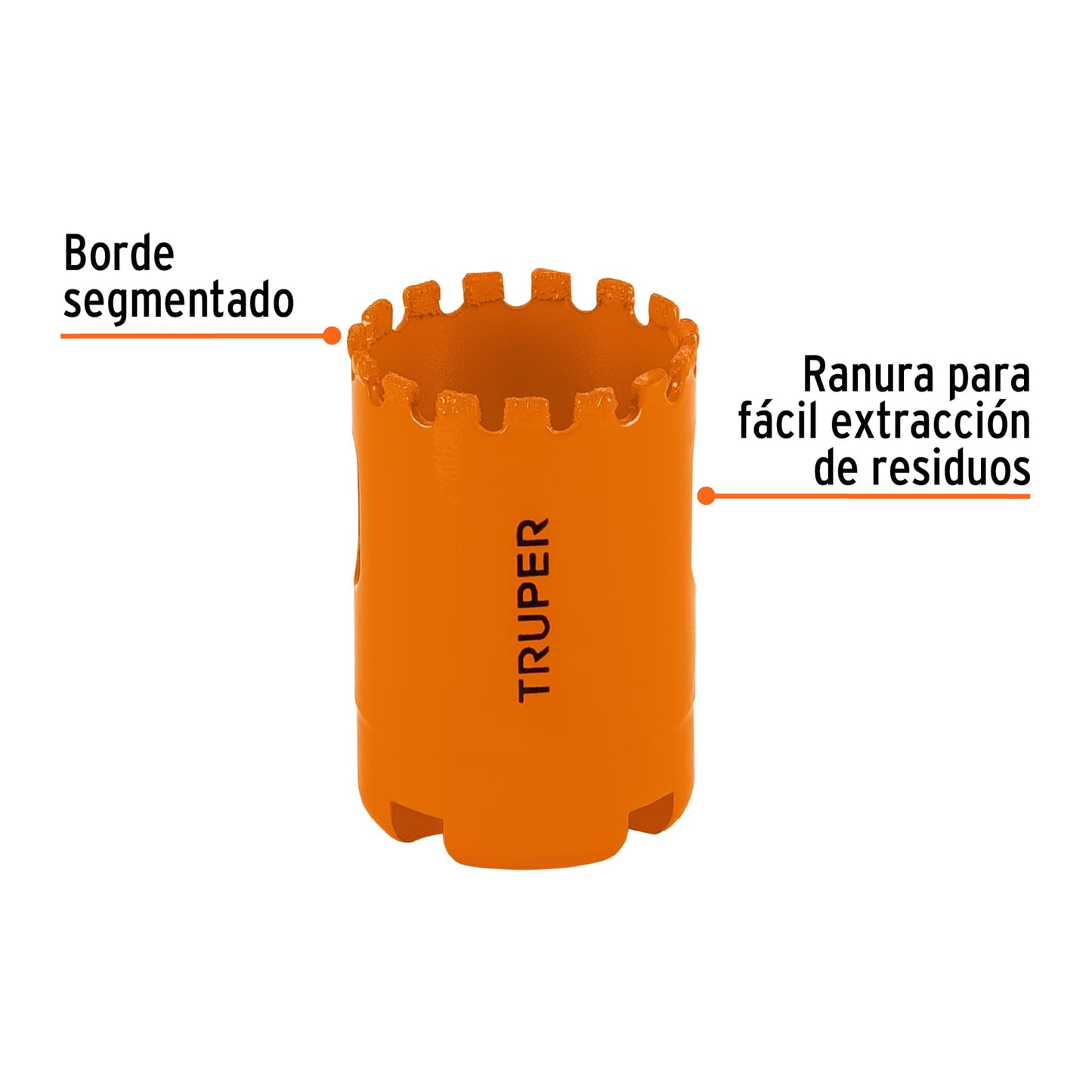 Brocasierra diamante, borde segmentado 1-3/8'