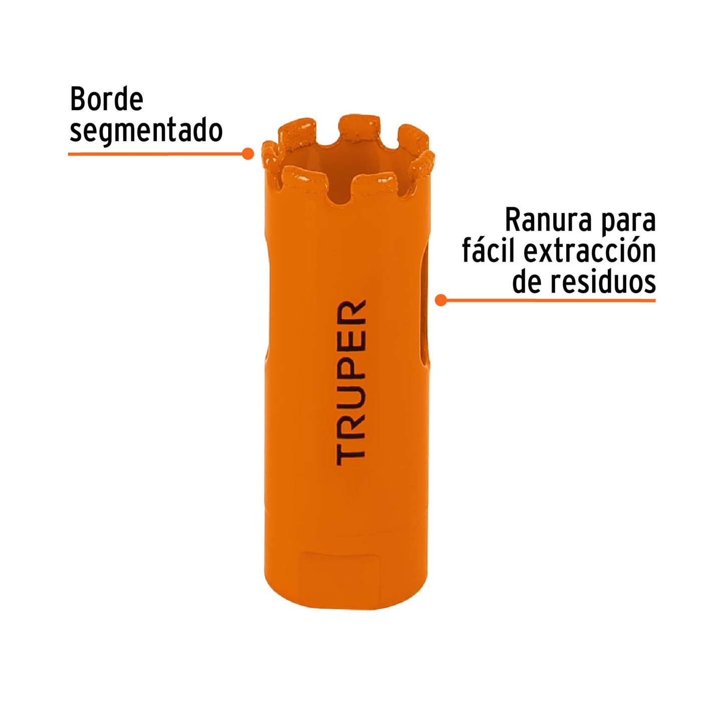 Brocasierra diamante, borde segmentado 3/4'