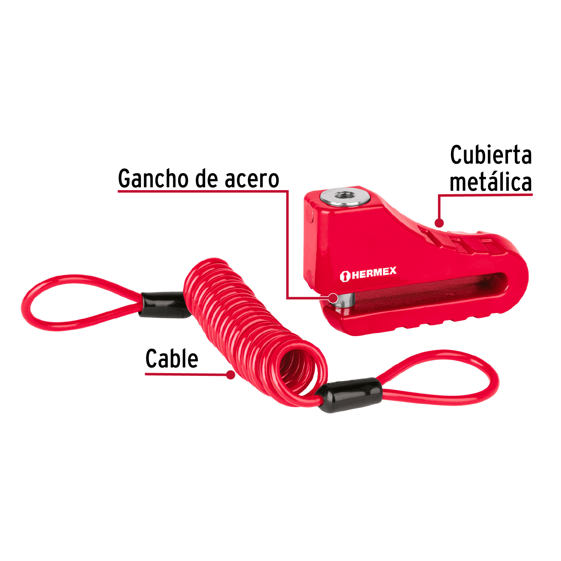 Candado para disco de motocicleta, perno de 10 mm