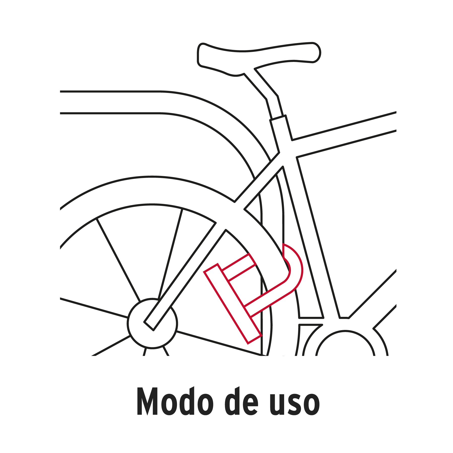 Candado rígido tipo 'U' de 12 mm