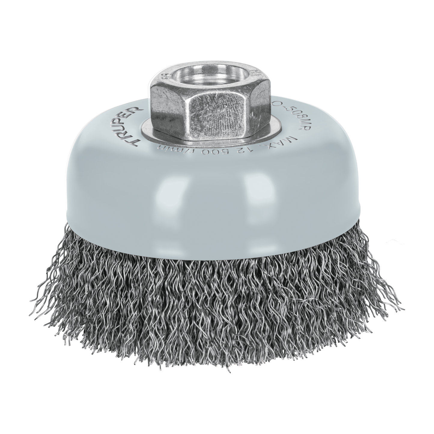 Carda de copa, alambre ondulado fino, 3', Multi rosca