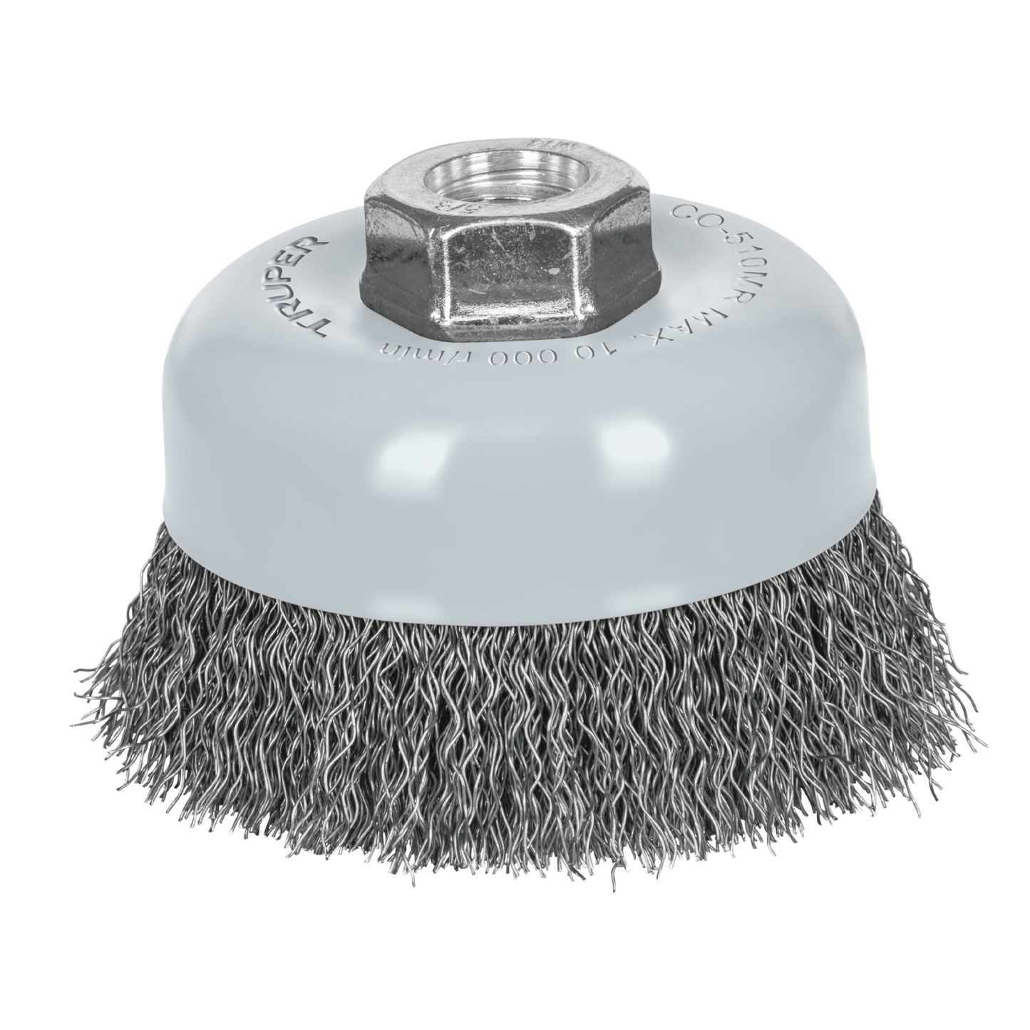 Carda de copa, alambre ondulado fino, 4', Multi rosca