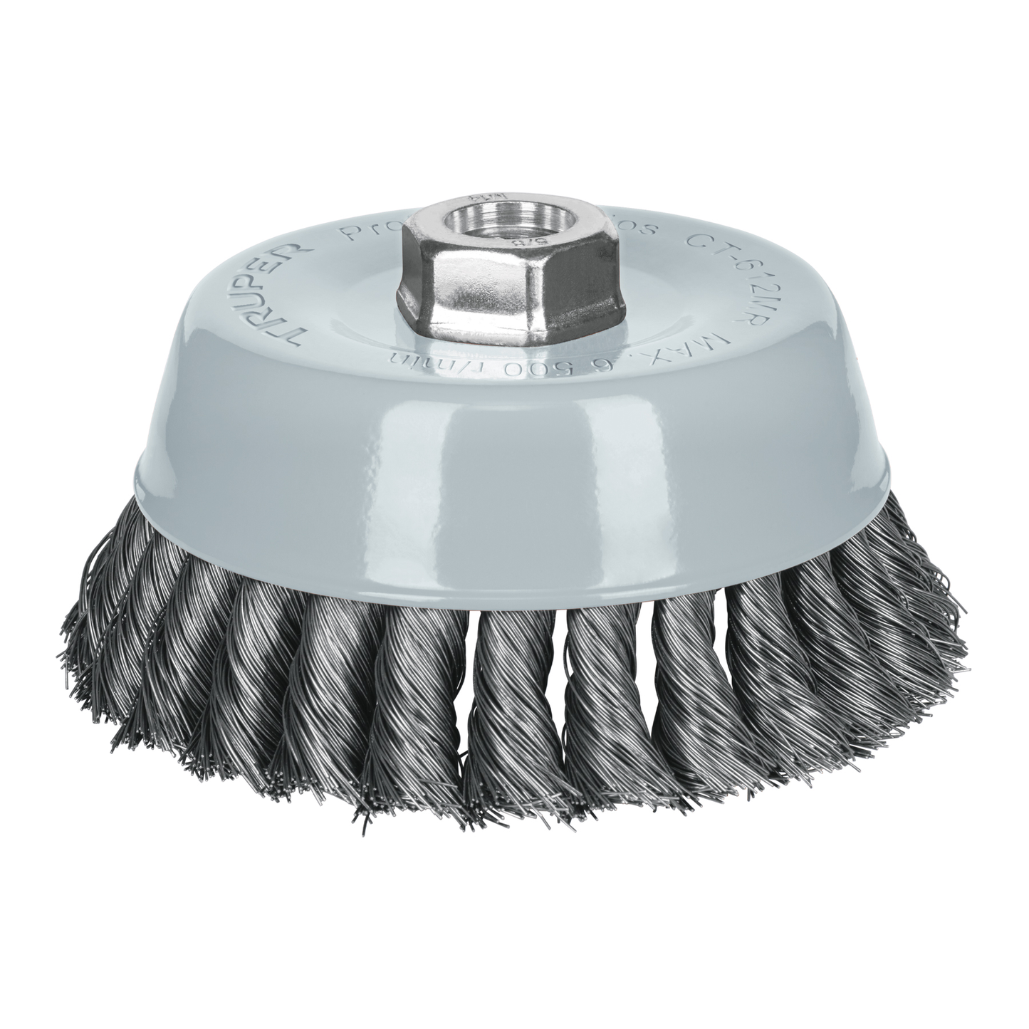 Carda de copa, alambre trenzado fino, 5', Multi rosca