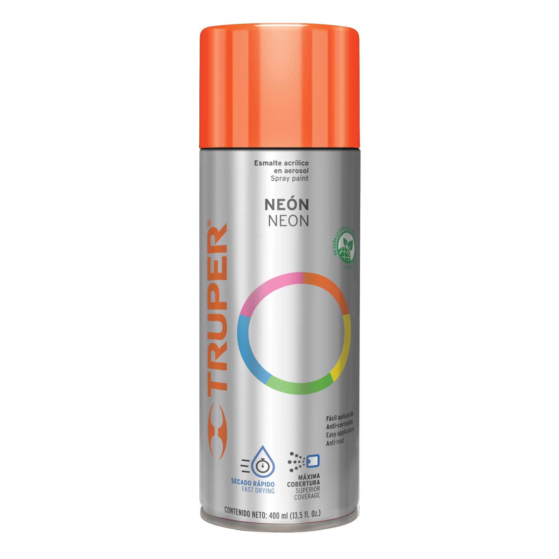 Pintura en aerosol, naranja neón, 400 ml,Truper