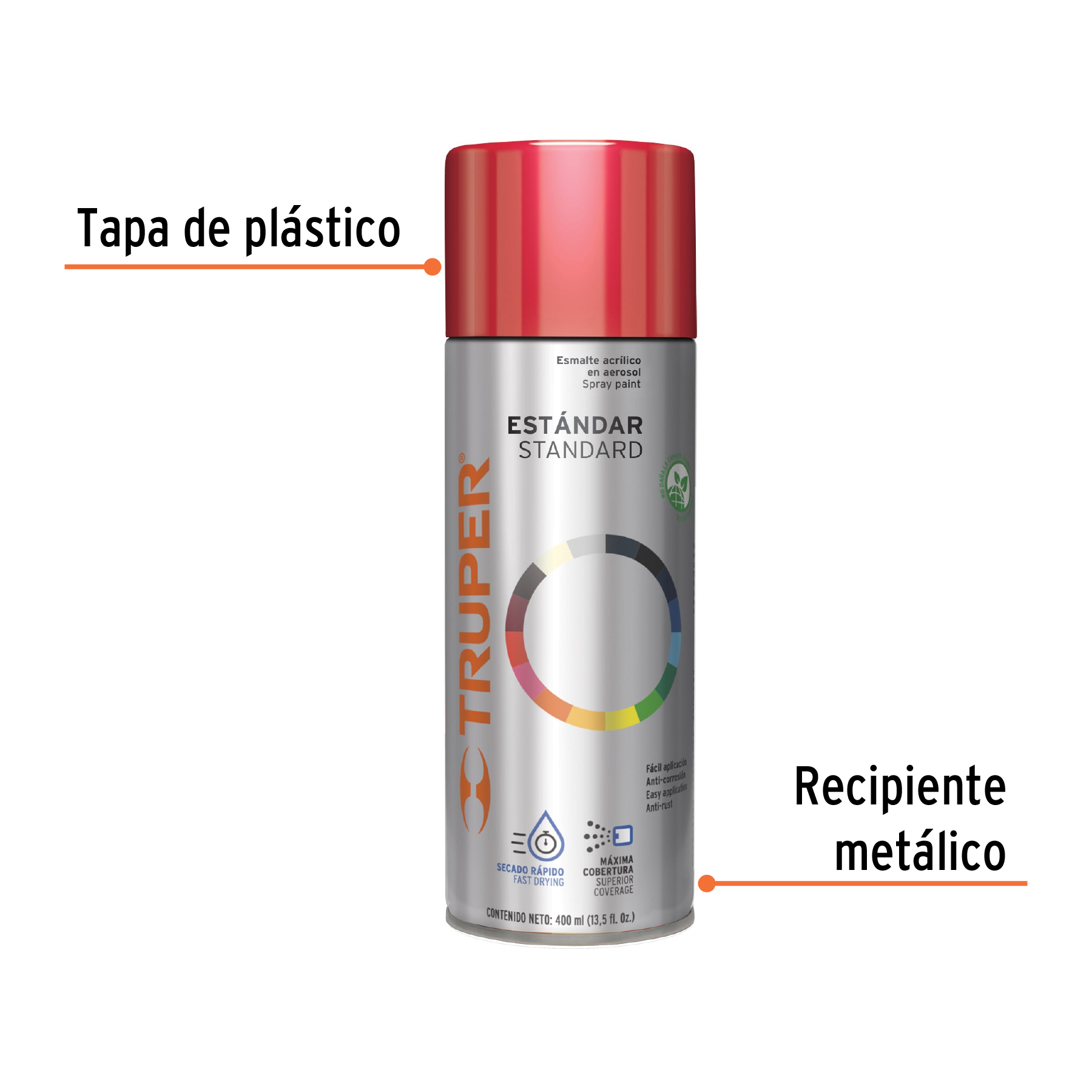 Pintura en aerosol, guinda, 400 ml, Truper