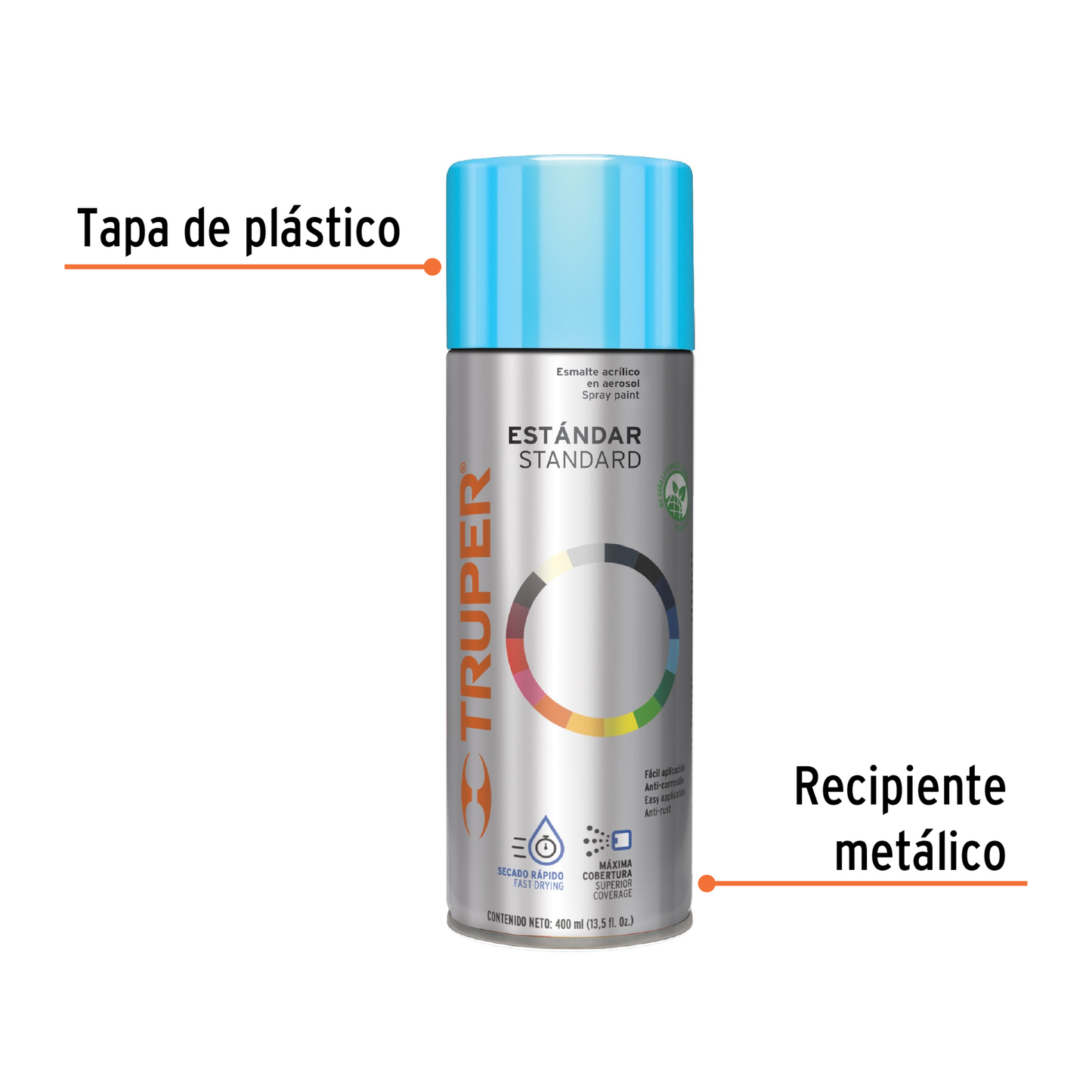 Pintura en aerosol, azul, 400 ml, Truper