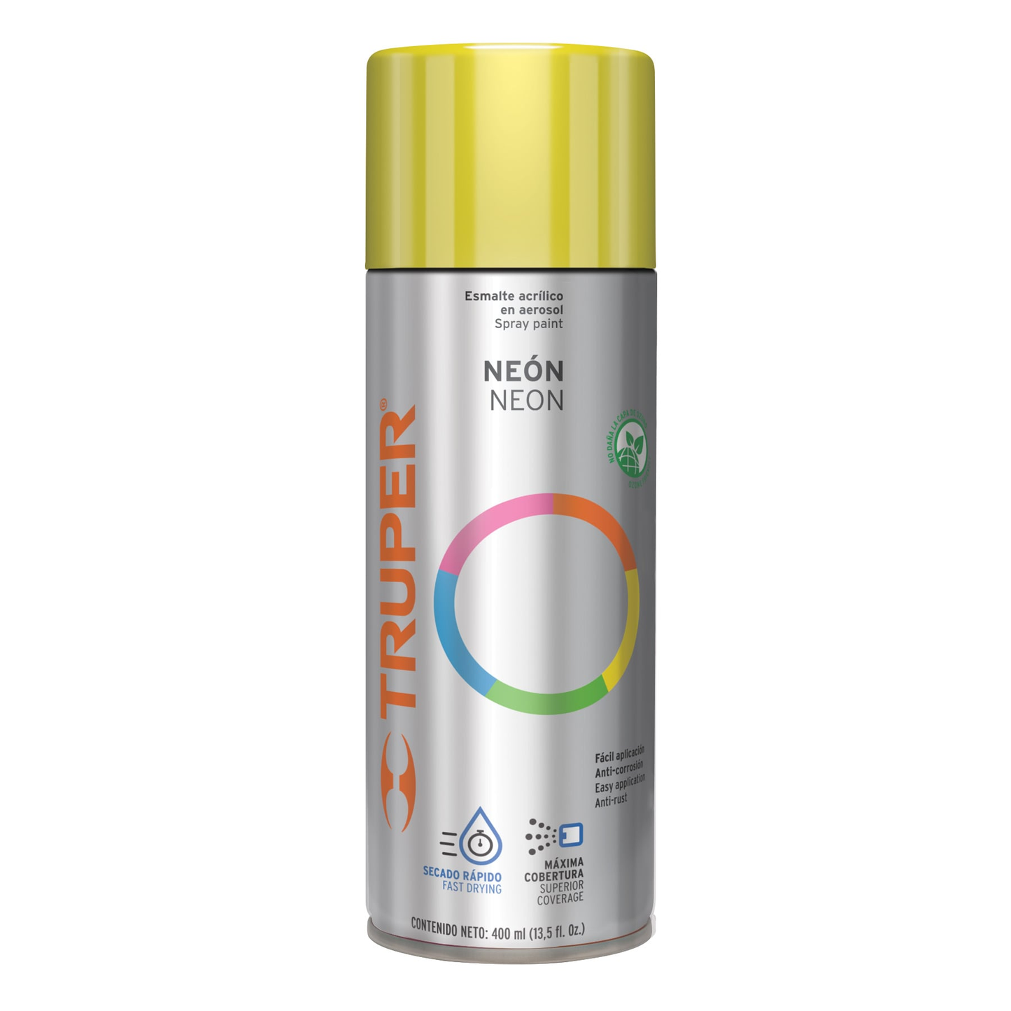 Pintura en aerosol, amarillo neón, 400 ml,Truper