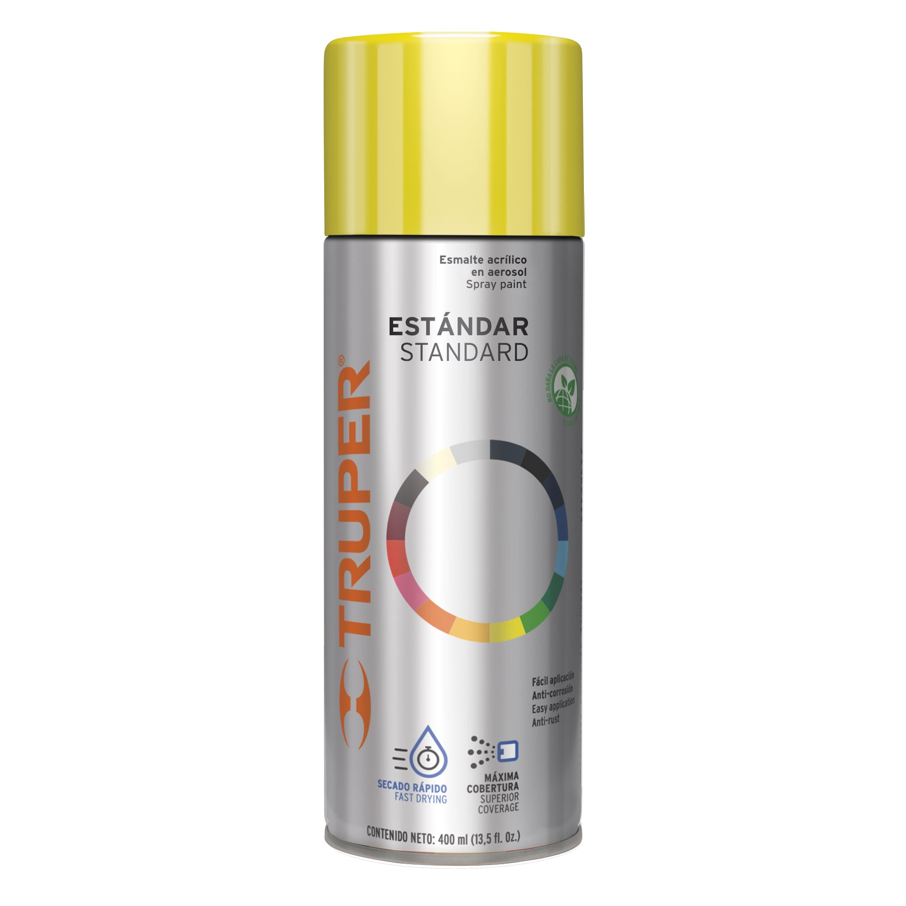 Pintura en aerosol, amarillo canario, 400 ml, Truper