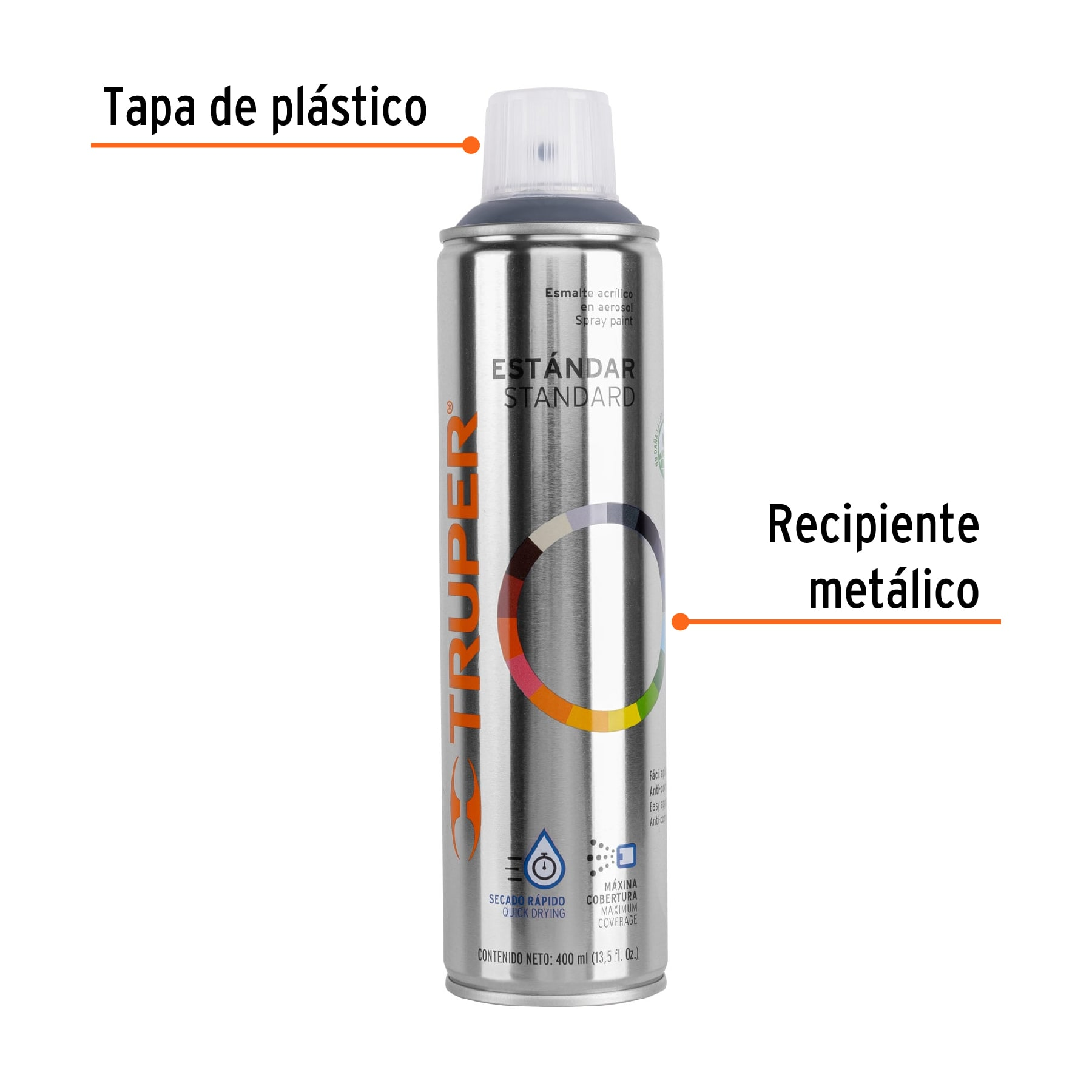 Pintura (Esmalte acrílico) en aerosol, gris acero