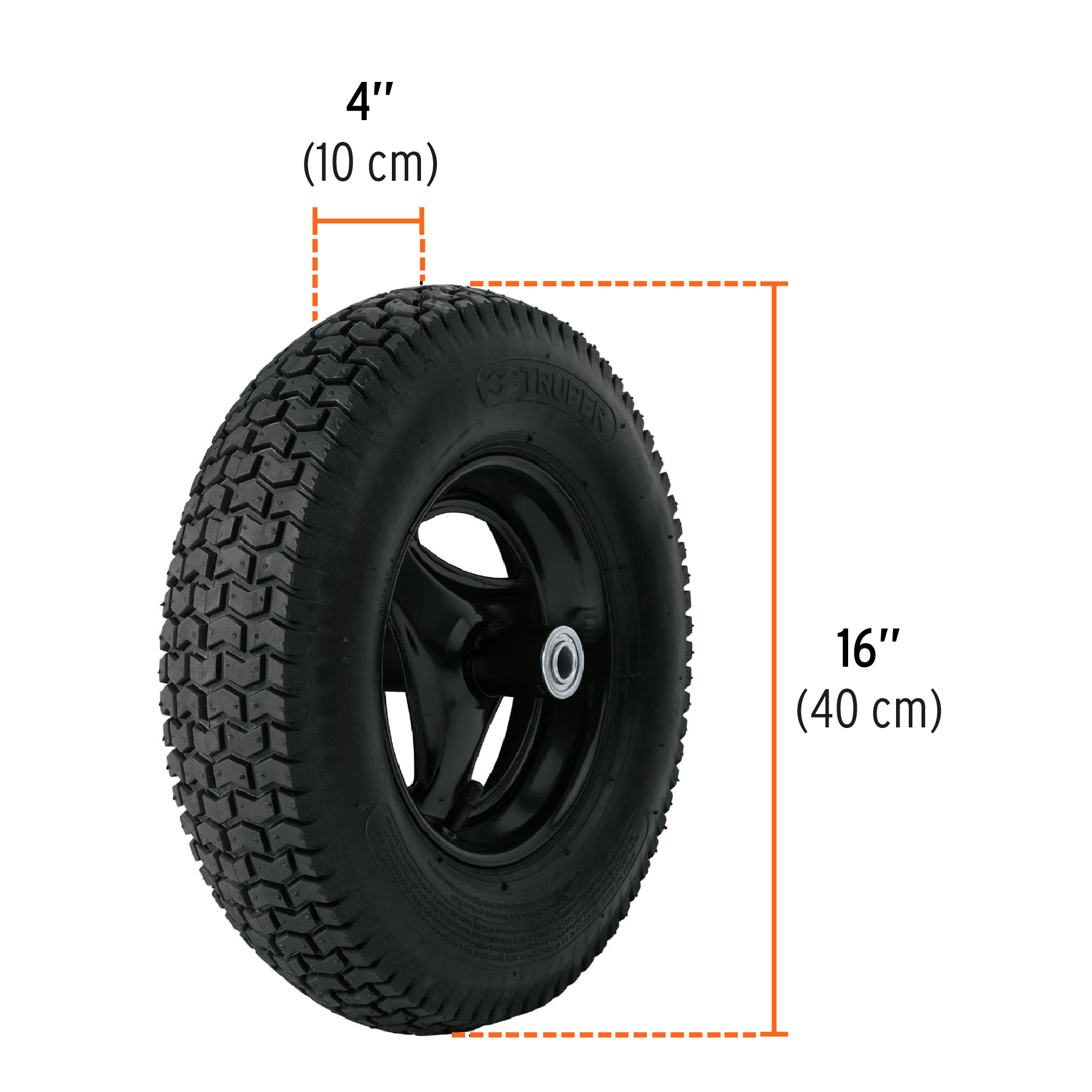 Carretilla 5.5 ft3, llanta neumática reforzada