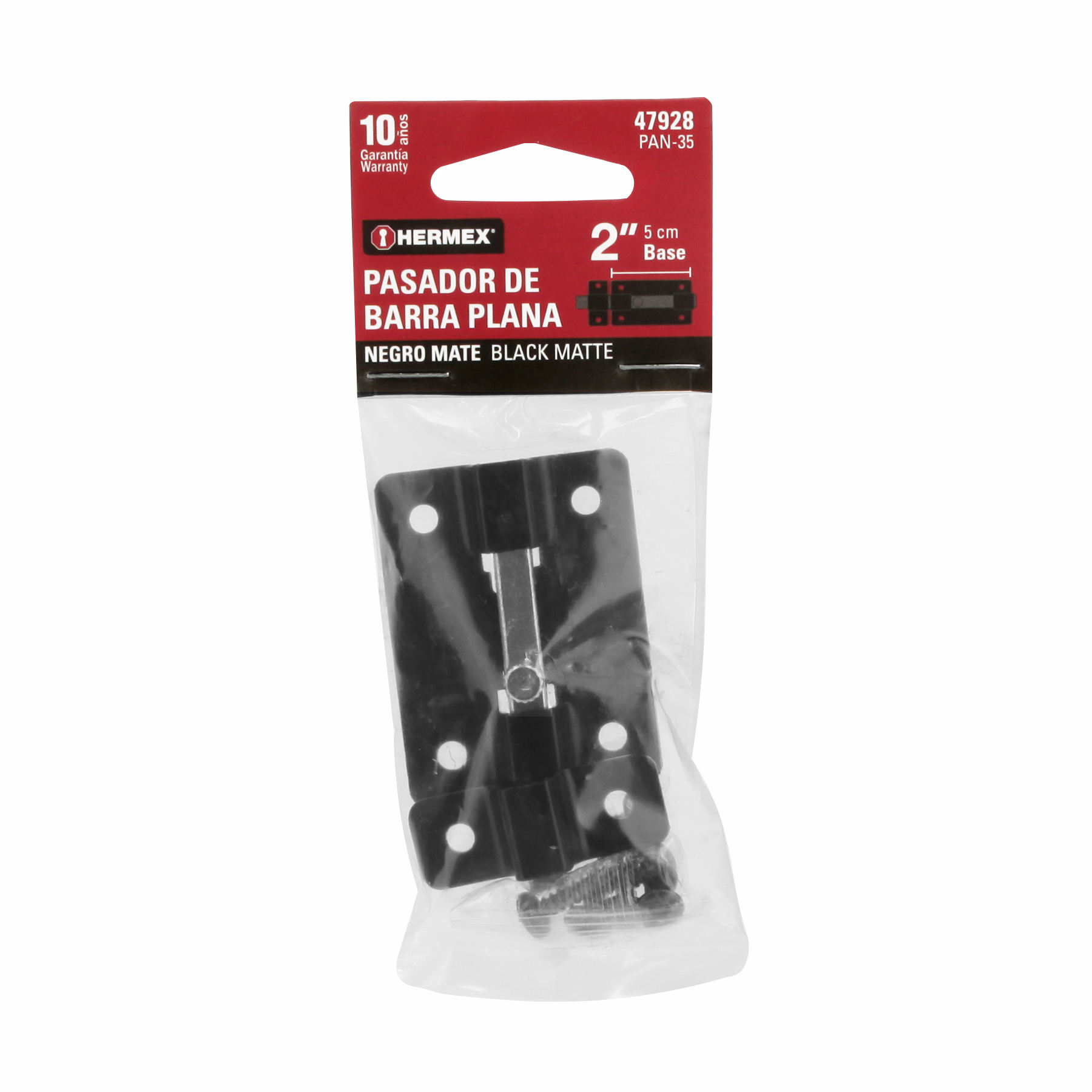 Pasador de barra plana 2', negro, Hermex