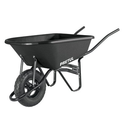 Carretilla 5ft3 plástica,tubular,neumática reforzada,Pretul