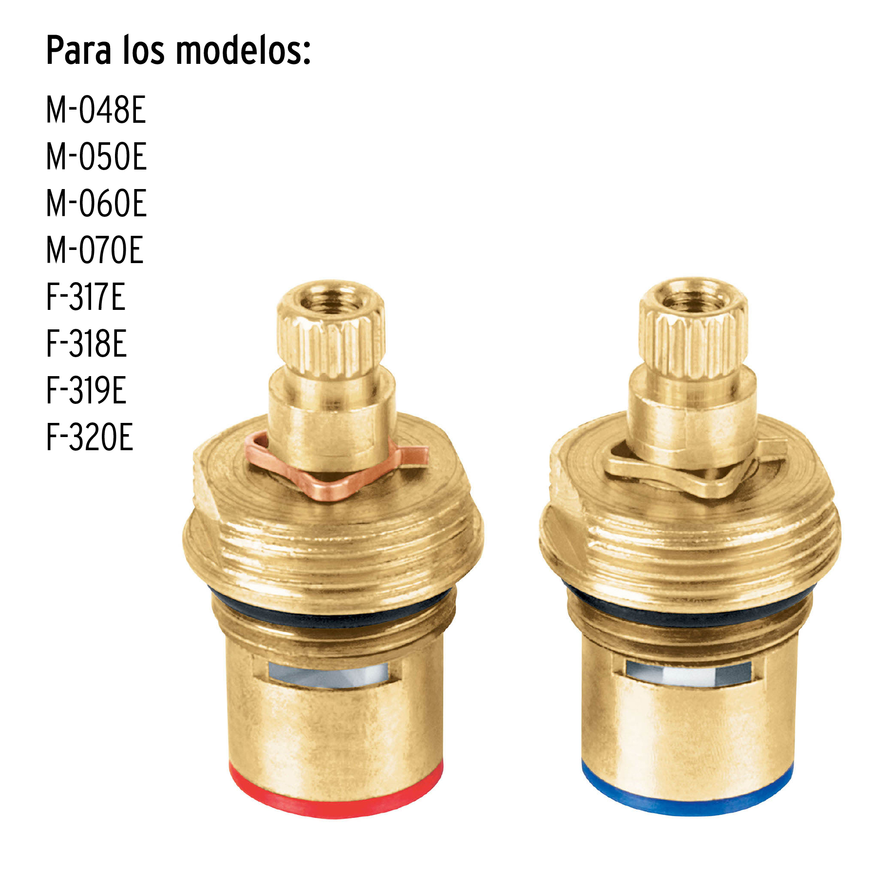 Cartuchos cerámicos para mezcladora plástica M-048E, 2 pzas