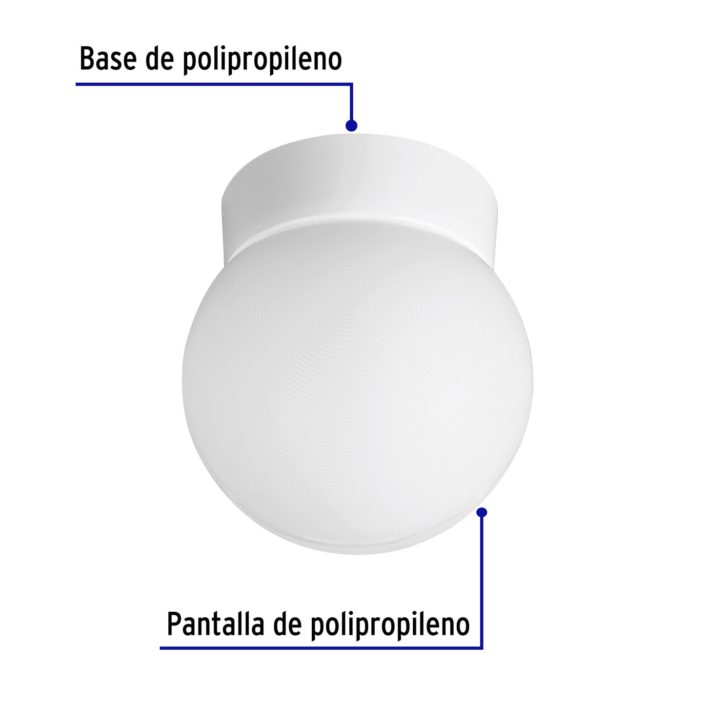 Pantalla decorativa esférica, sin lámpara