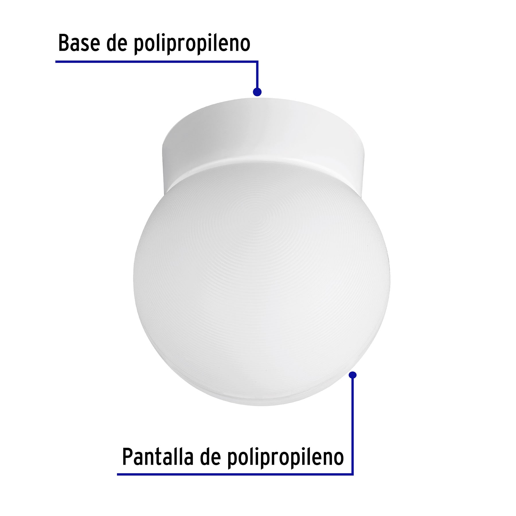 Pantalla decorativa esférica, sin lámpara