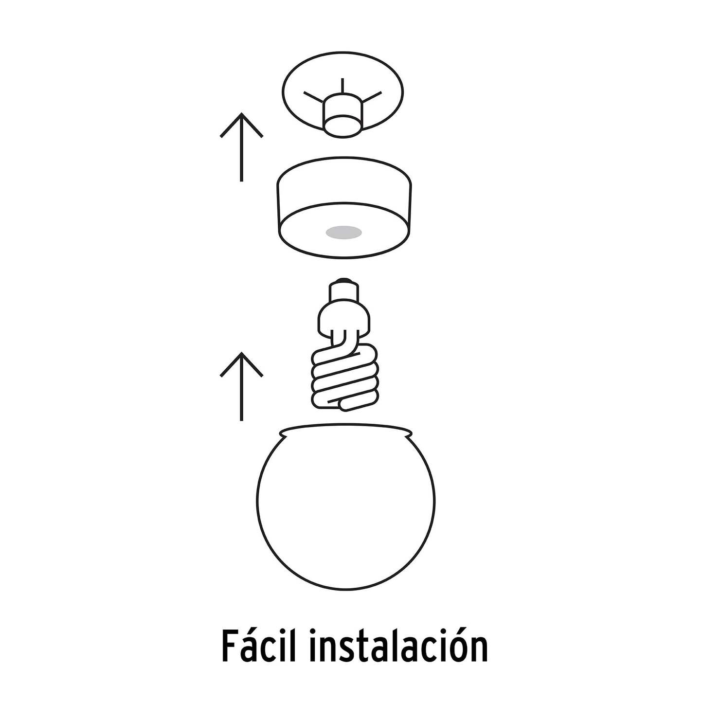Pantalla decorativa esférica, sin lámpara