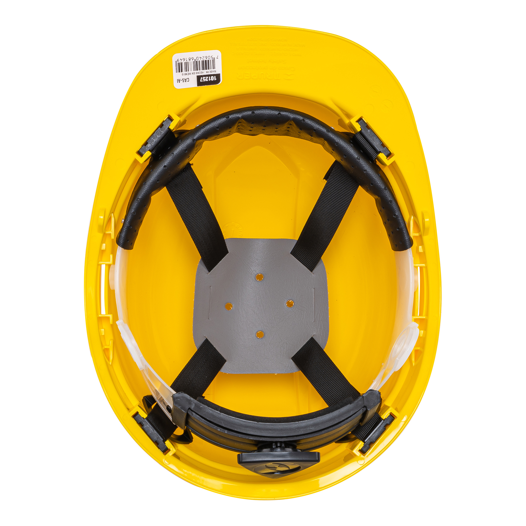 Casco de seguridad ventilado amarillo