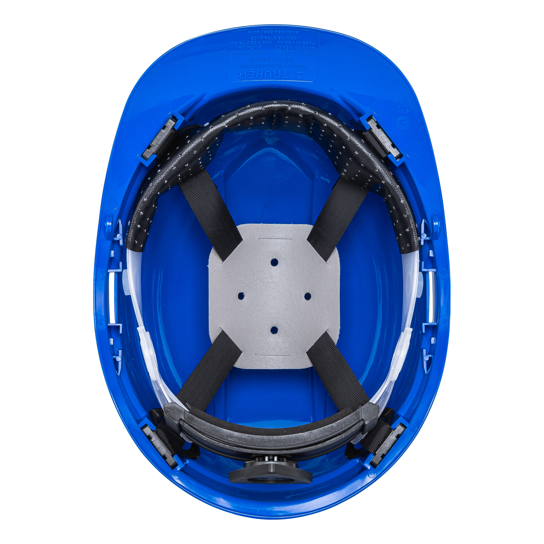 Casco de seguridad ventilado azul
