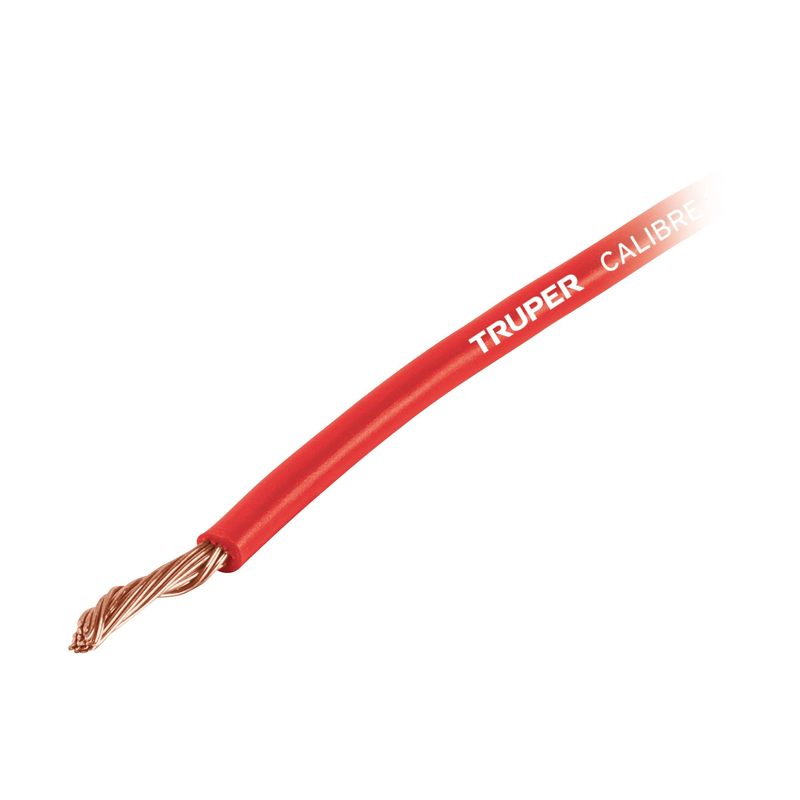 Cable primario, calibre 18, rollo 12 m, rojo