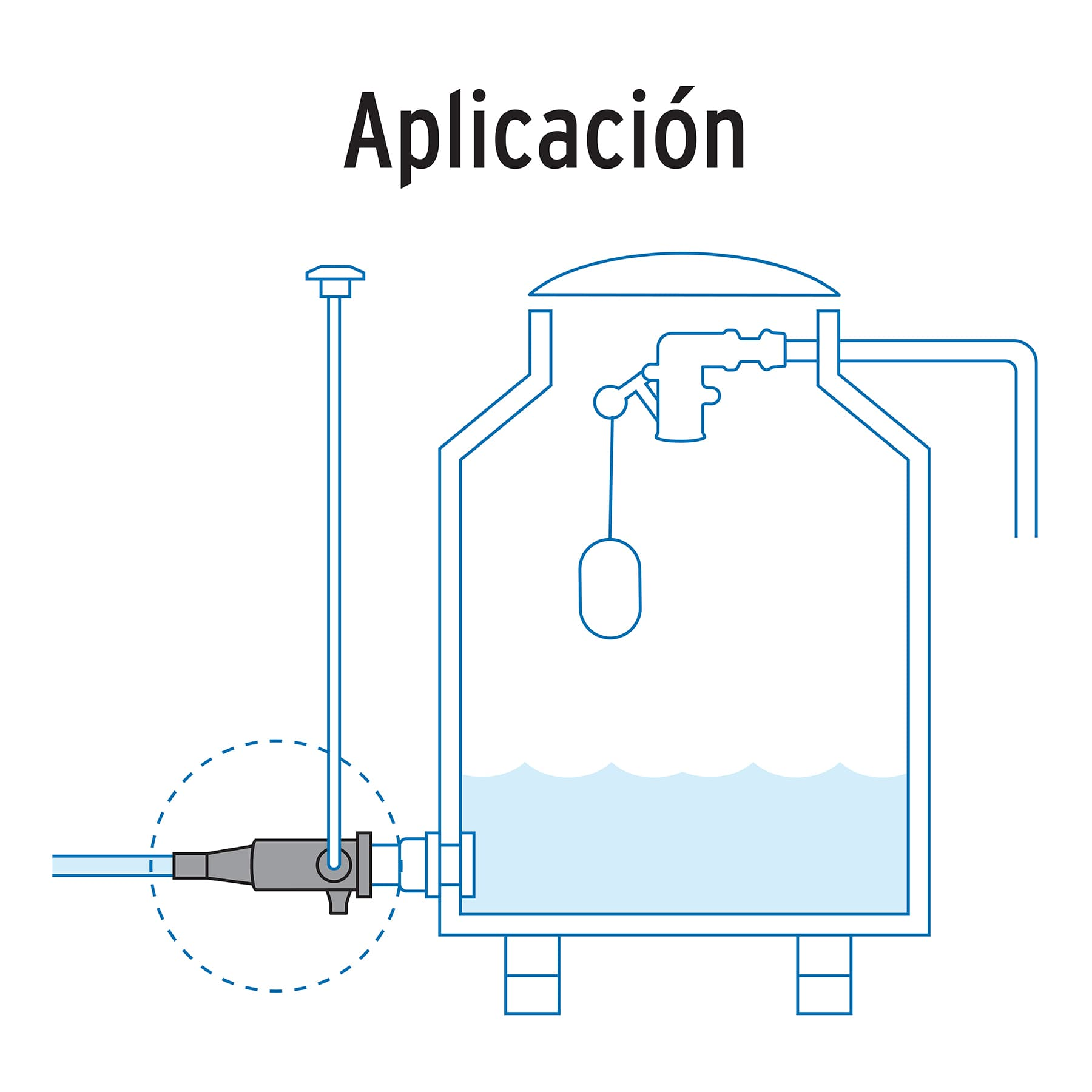 Multiconector sin válvula para tinaco