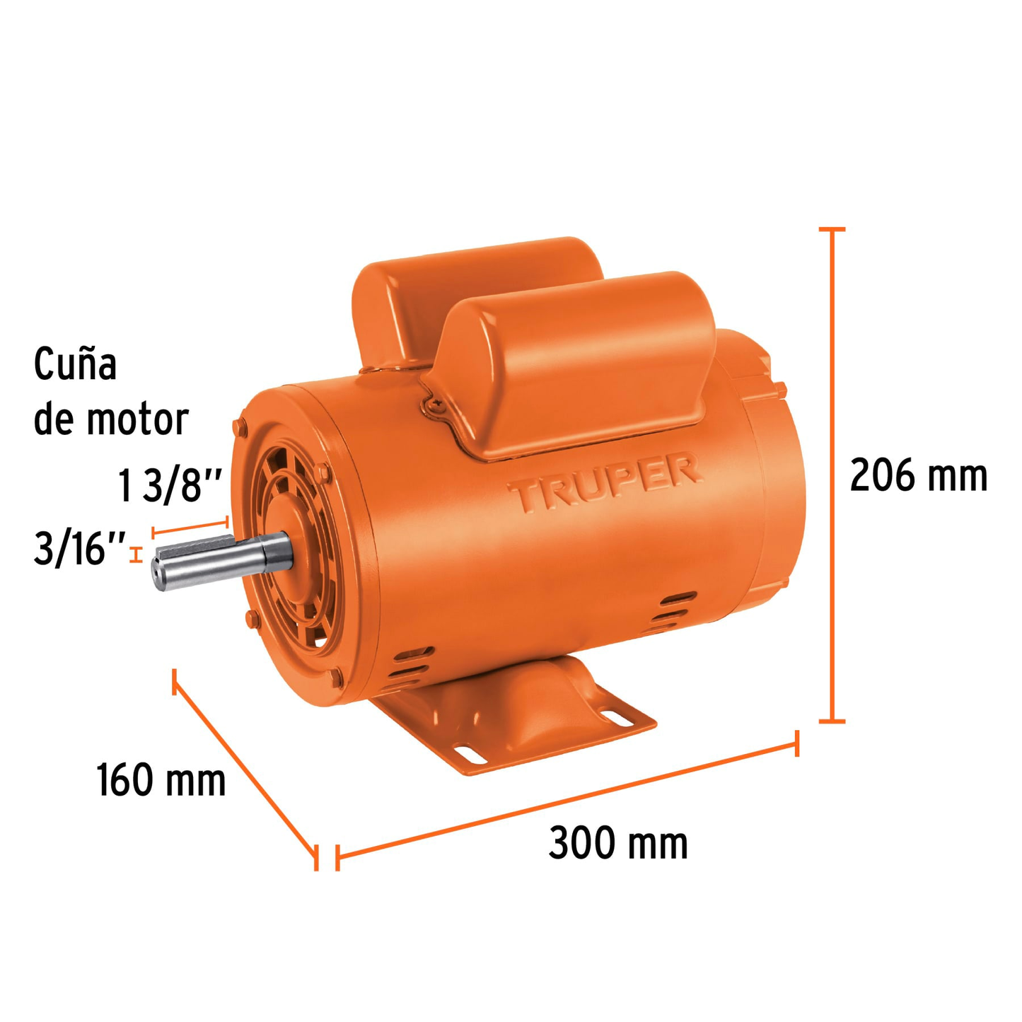 Motor monofásico de 3/4 HP, baja, Truper