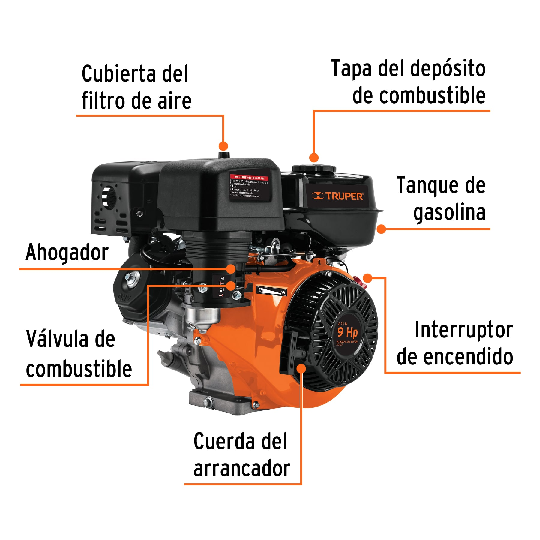 Motor a gasolina 9 HP