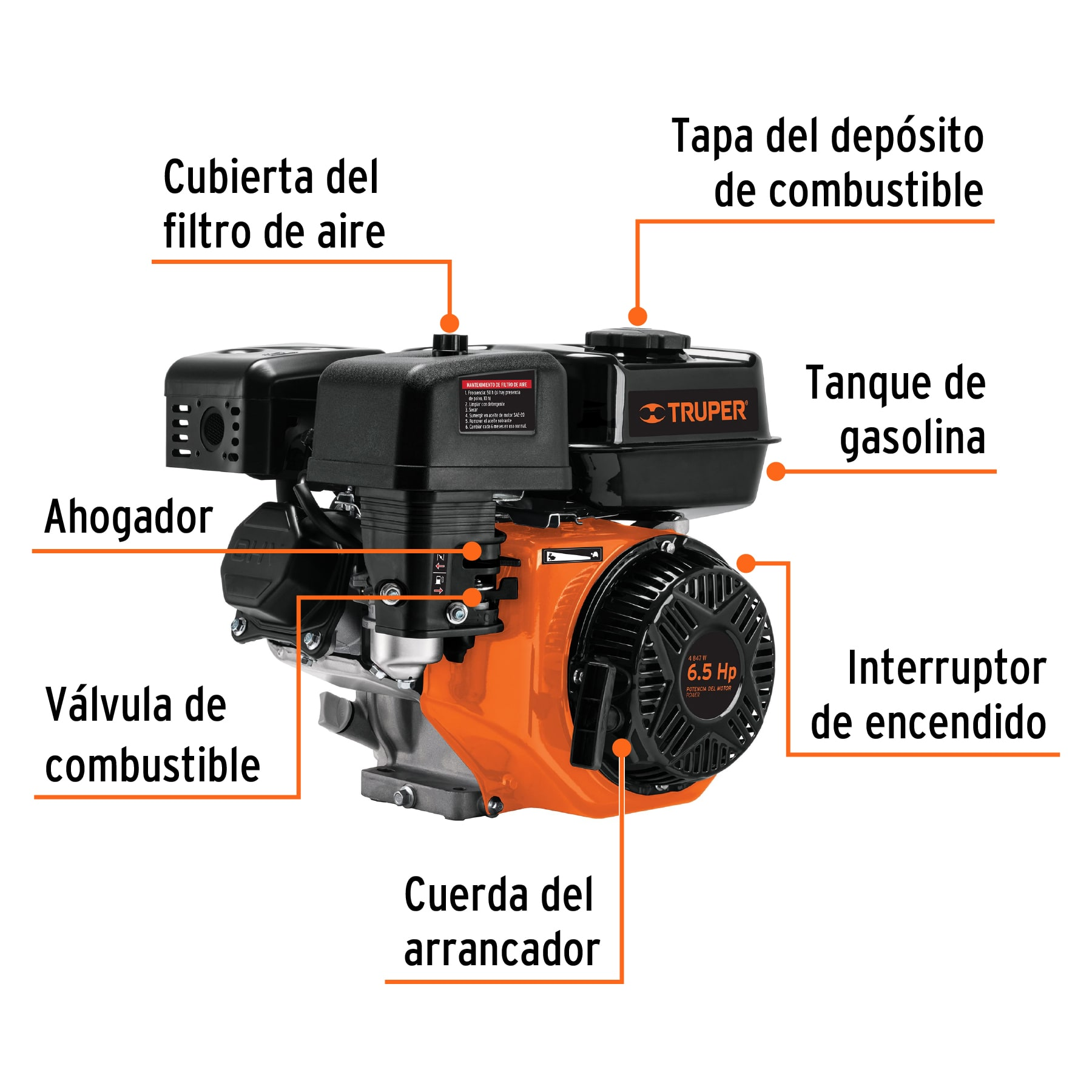 Motor a gasolina 6.5 HP