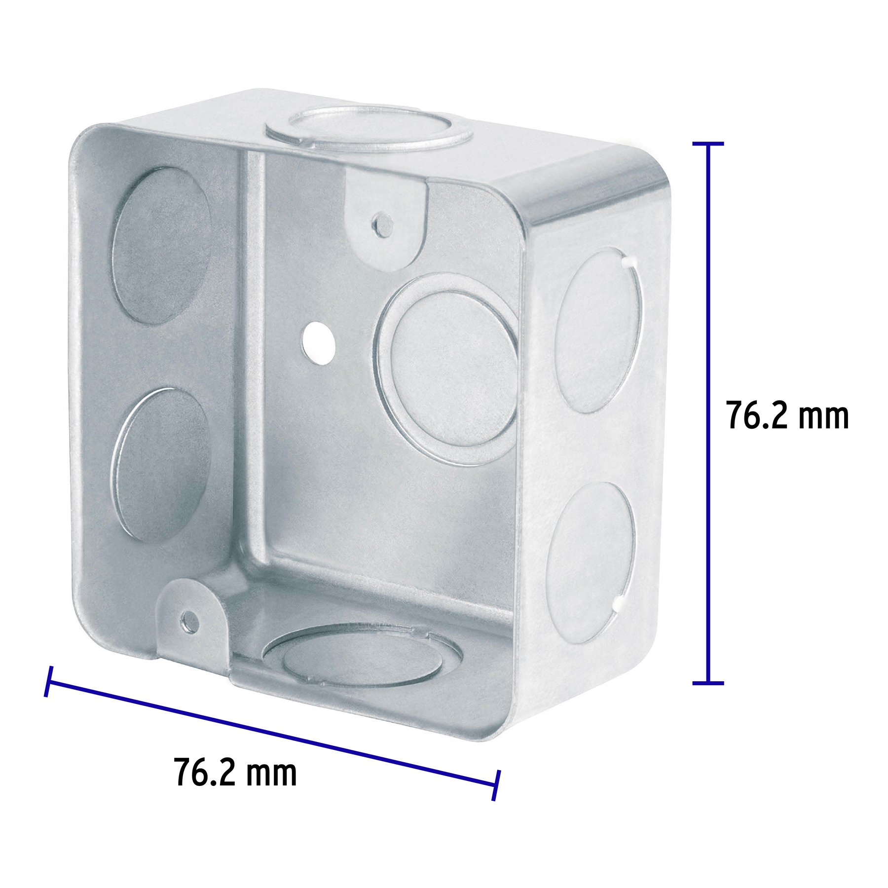 Caja cuadrada reforzada 3'x3', Volteck