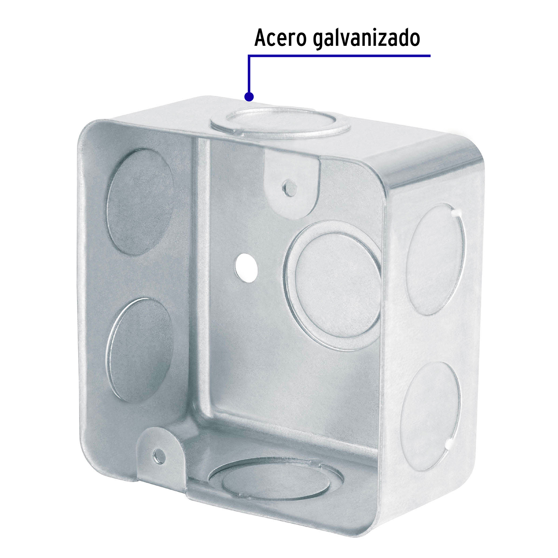 Caja cuadrada reforzada 3'x3', Volteck