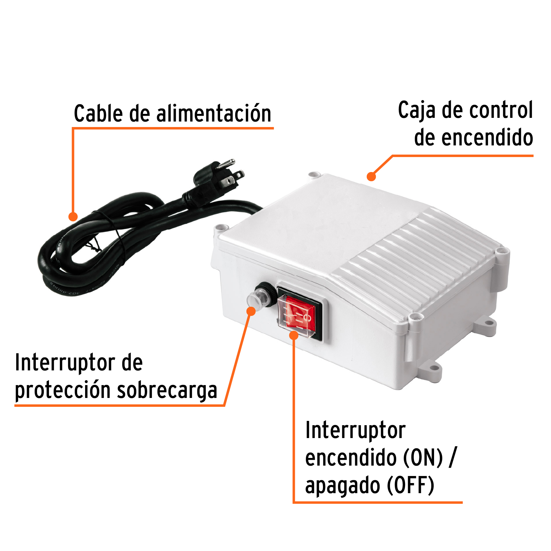 Caja de control para bomba tipo bala 1-1/2 HP, Truper