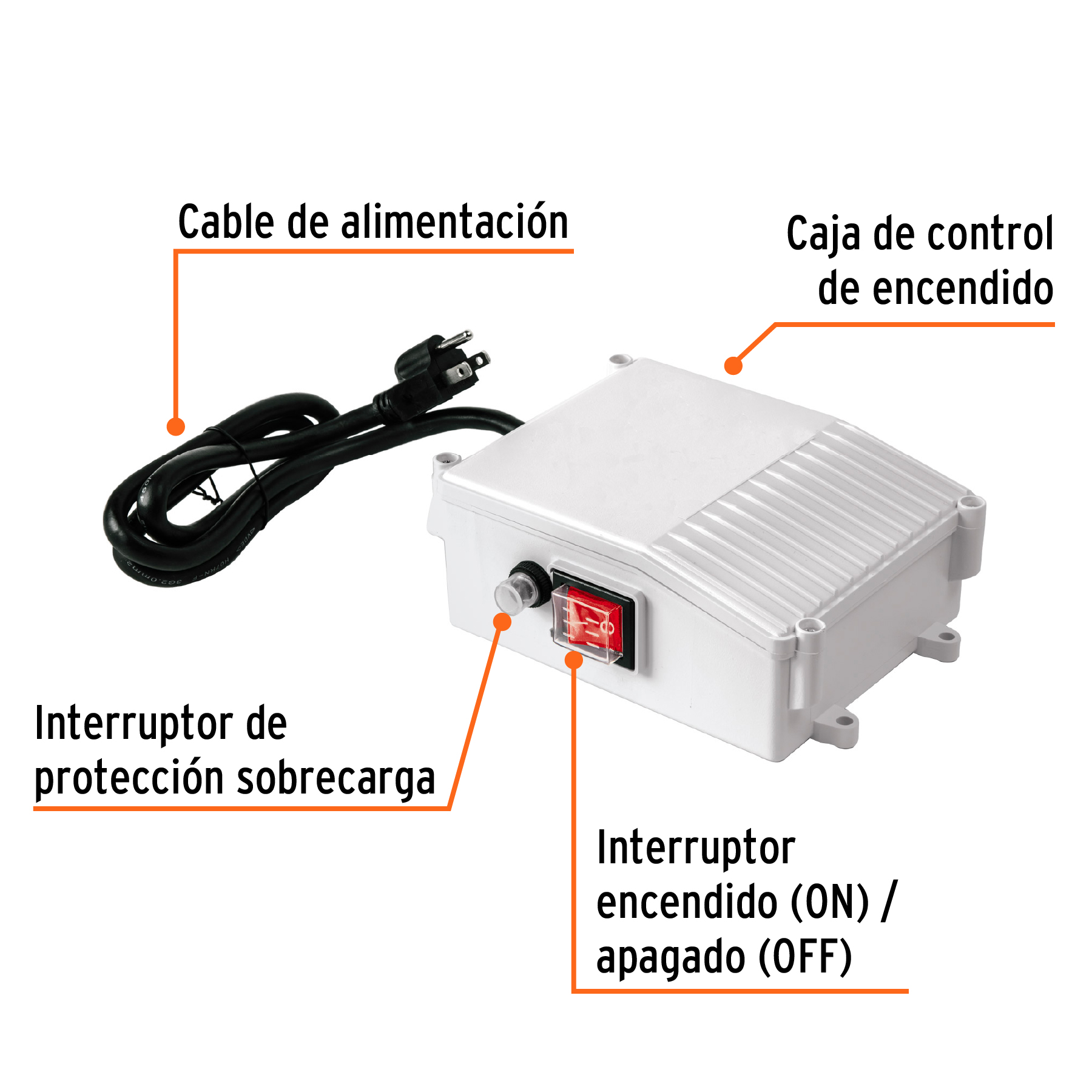 Caja de control para bomba tipo bala 3/4 HP, Truper