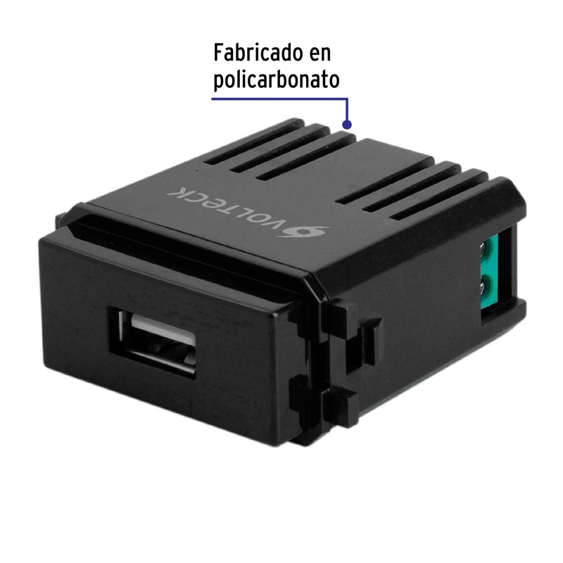 Módulo USB, línea Italiana, color negro