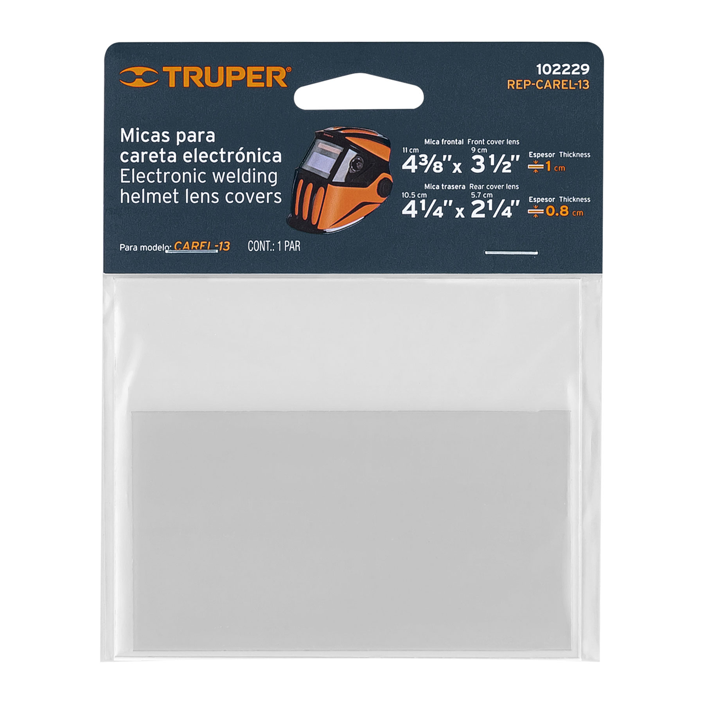 Micas de repuesto para careta CAREL-13, Truper