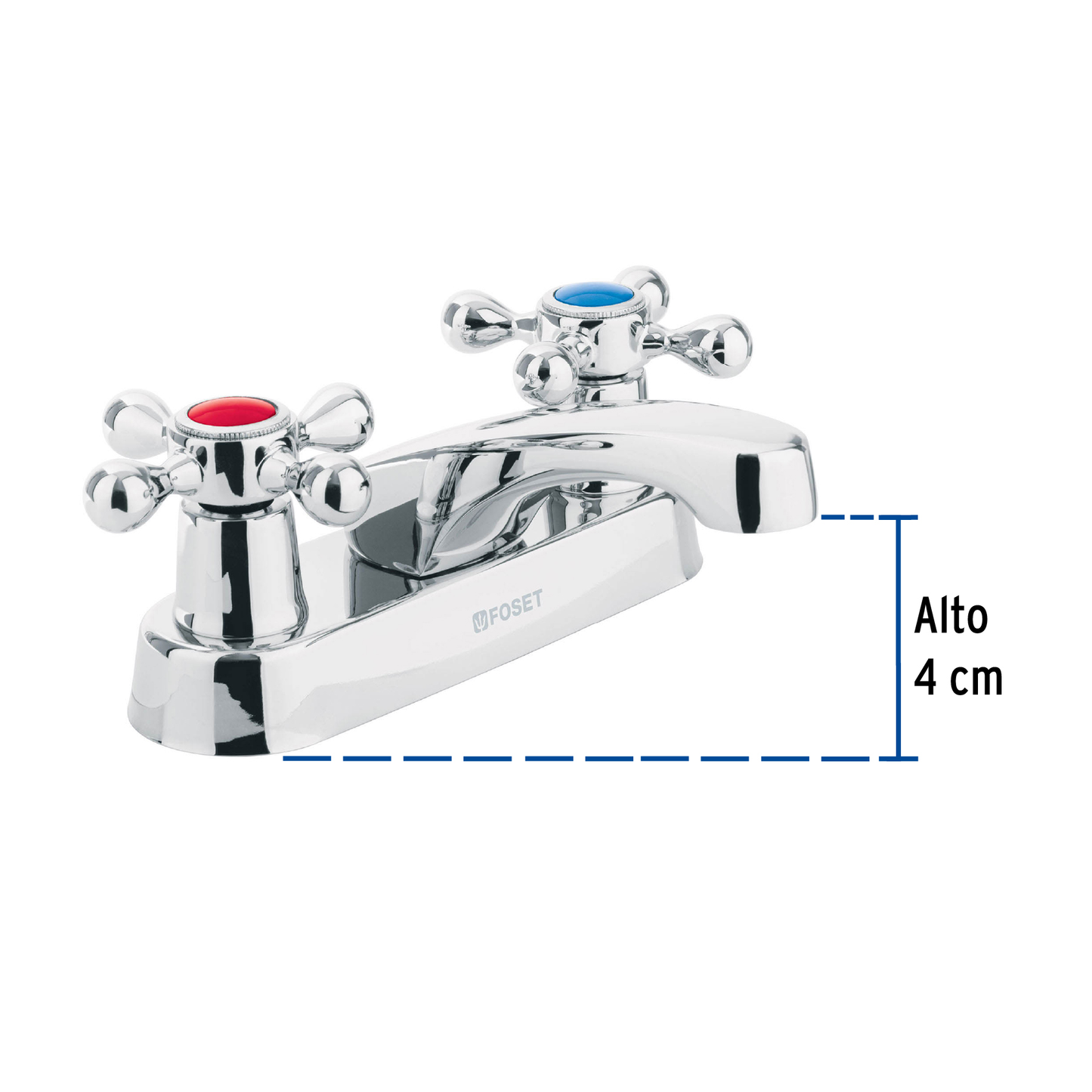 Mezcladora para lavabo, manerales cruceta, Basic