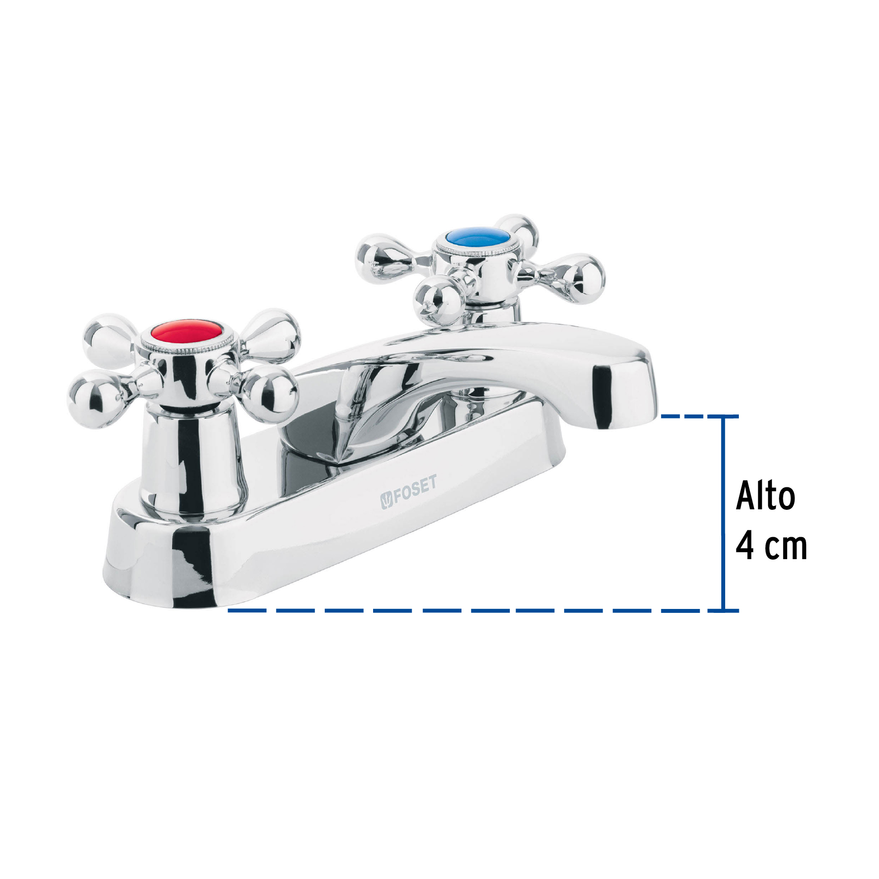 Mezcladora para lavabo, manerales cruceta, Basic