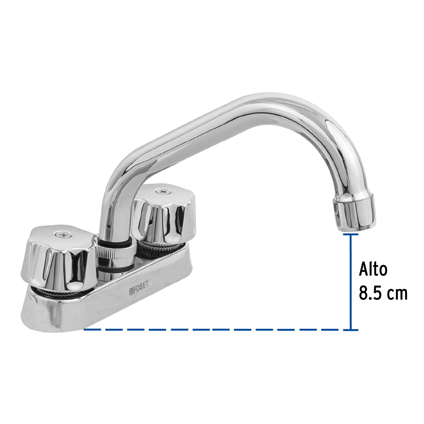 Mezcladora para lavabo, cuello tubular, compresión, Basic