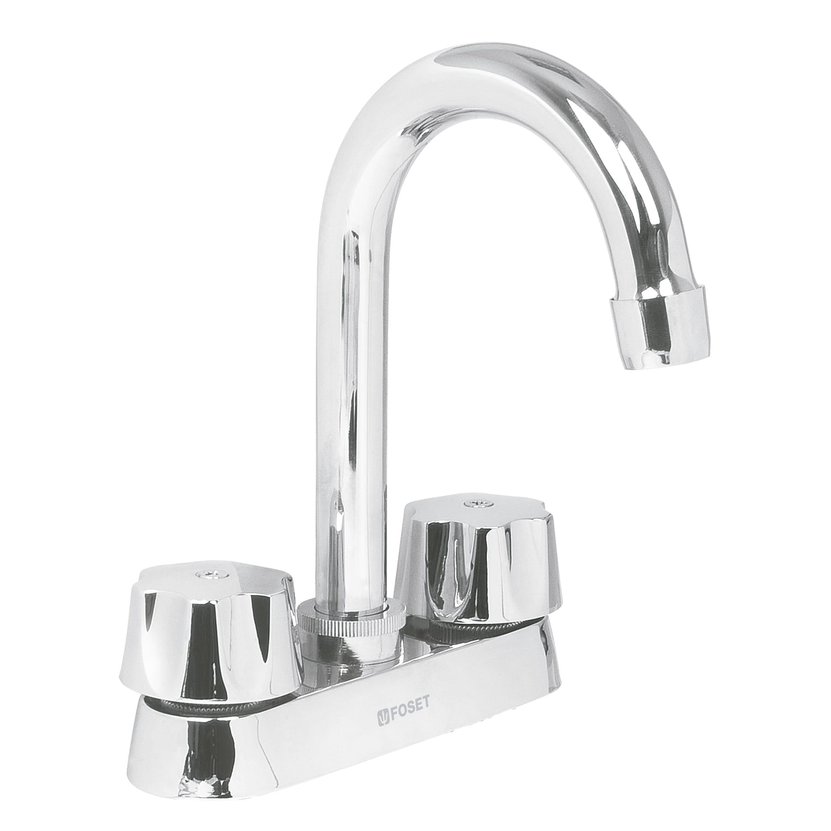 Mezcladora para lavabo, cuello bar, compresión, Basic