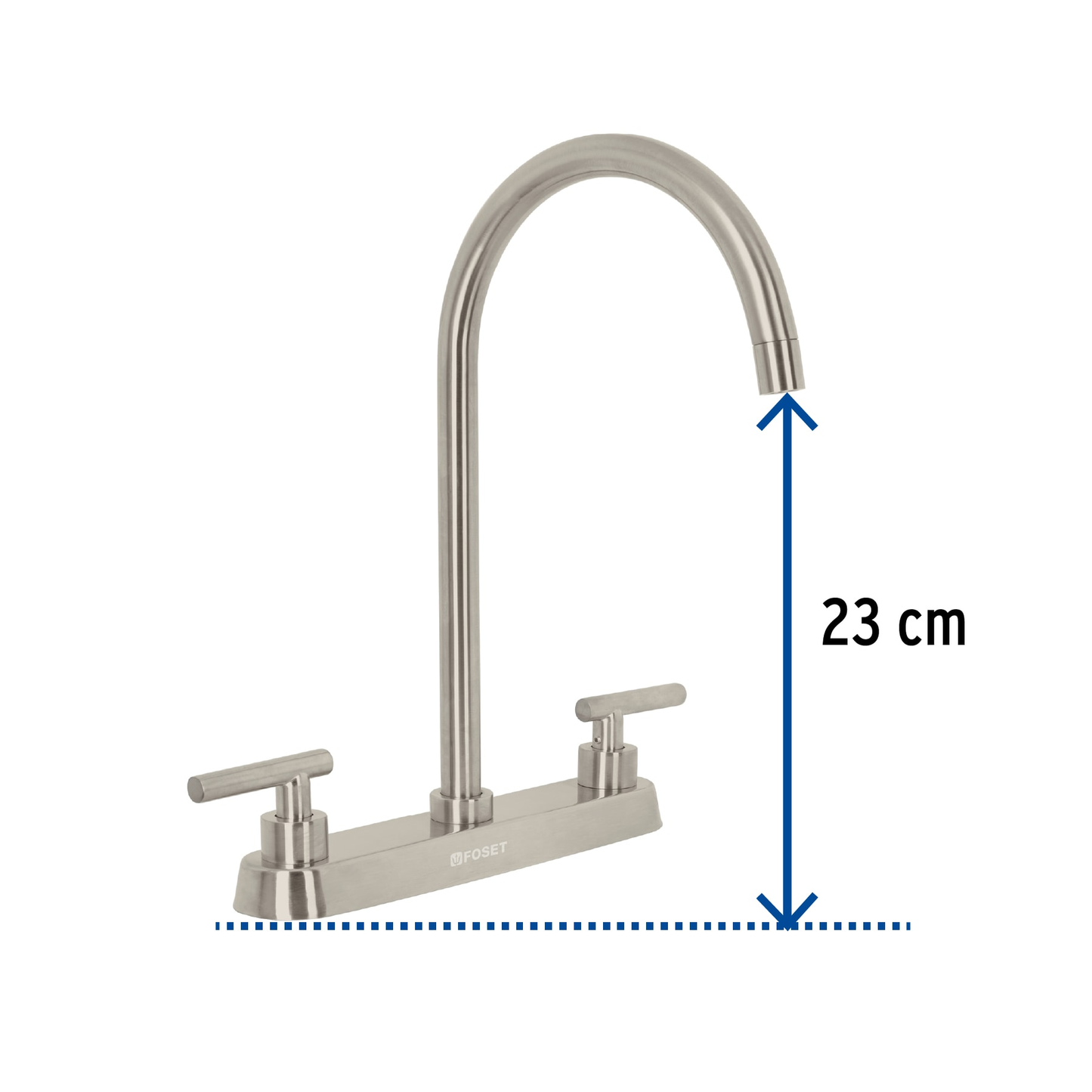 Mezcladora para fregadero, manerales palanca, satín, Tubig