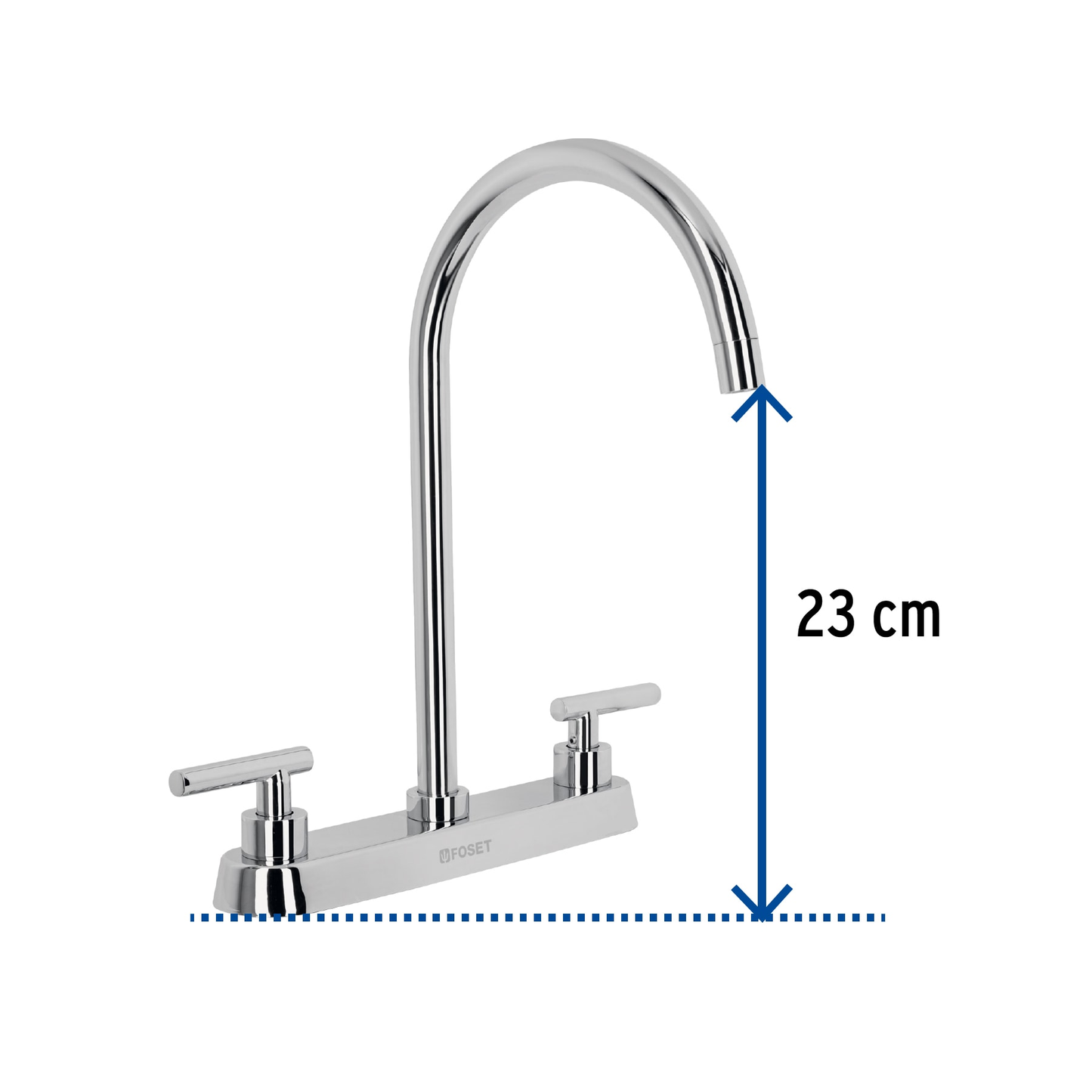 Mezcladora para fregadero, manerales palanca, cromo, Tubig
