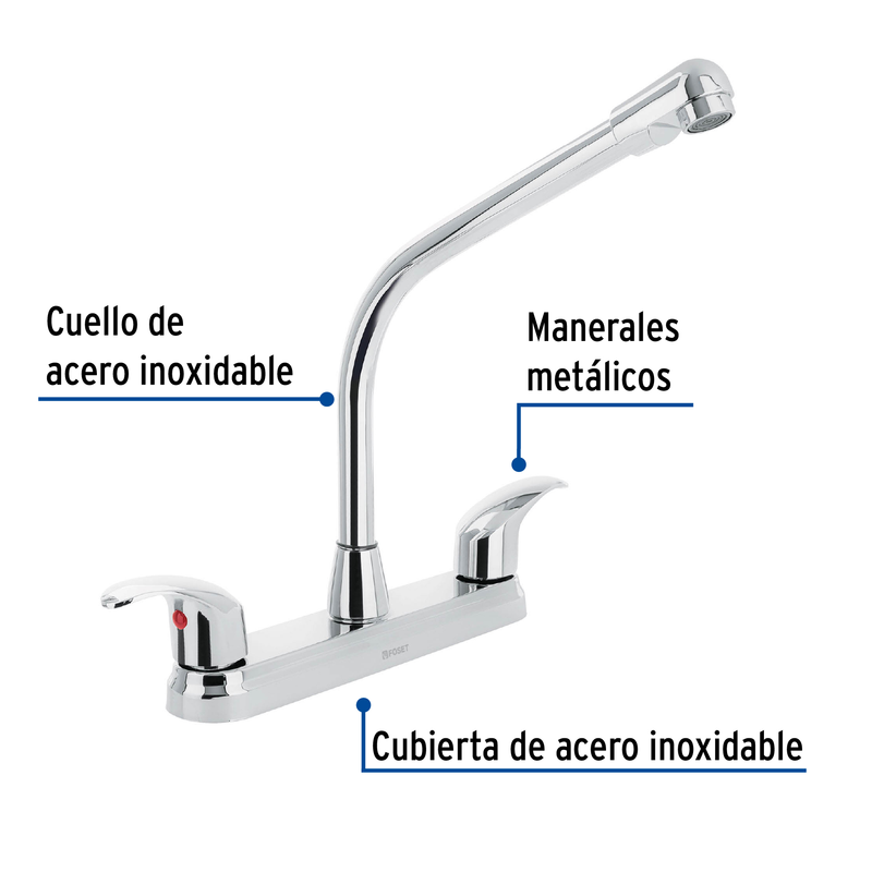 Mezcladora para fregadero, manerales palanca, cobra, Aqua