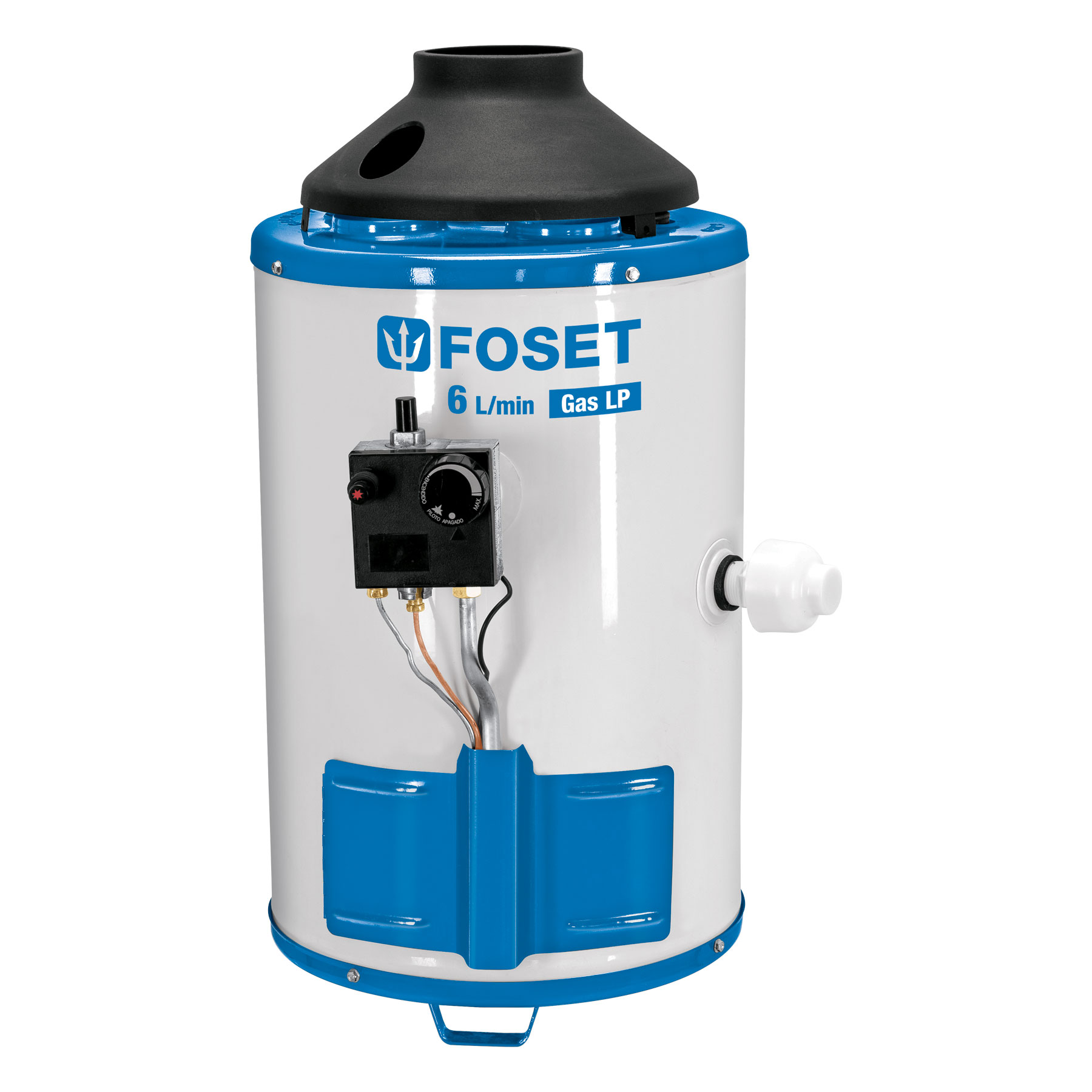 Calentador paso 6L gas L.P. piezo eléct.