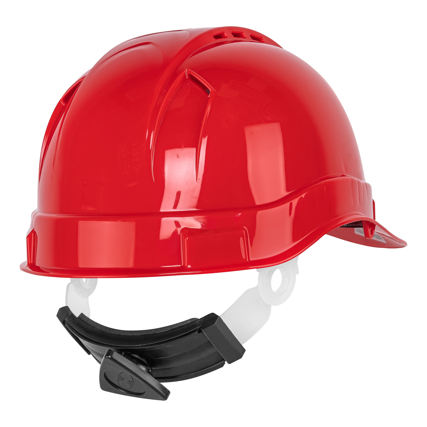Casco de seguridad ventilado rojo