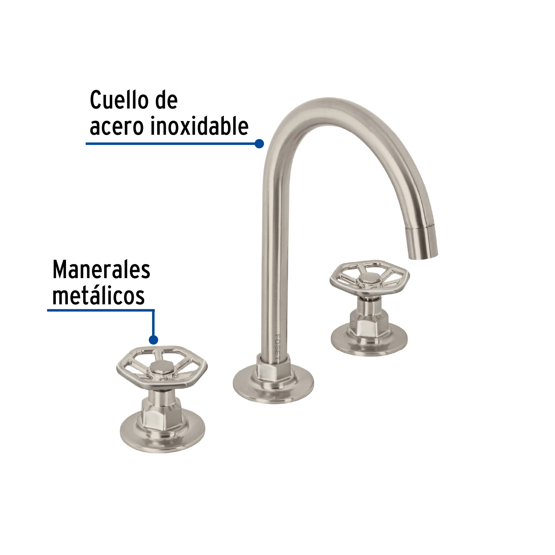 Mezcladora p/lavabo,taladros separados,redondos,satín,Tubig