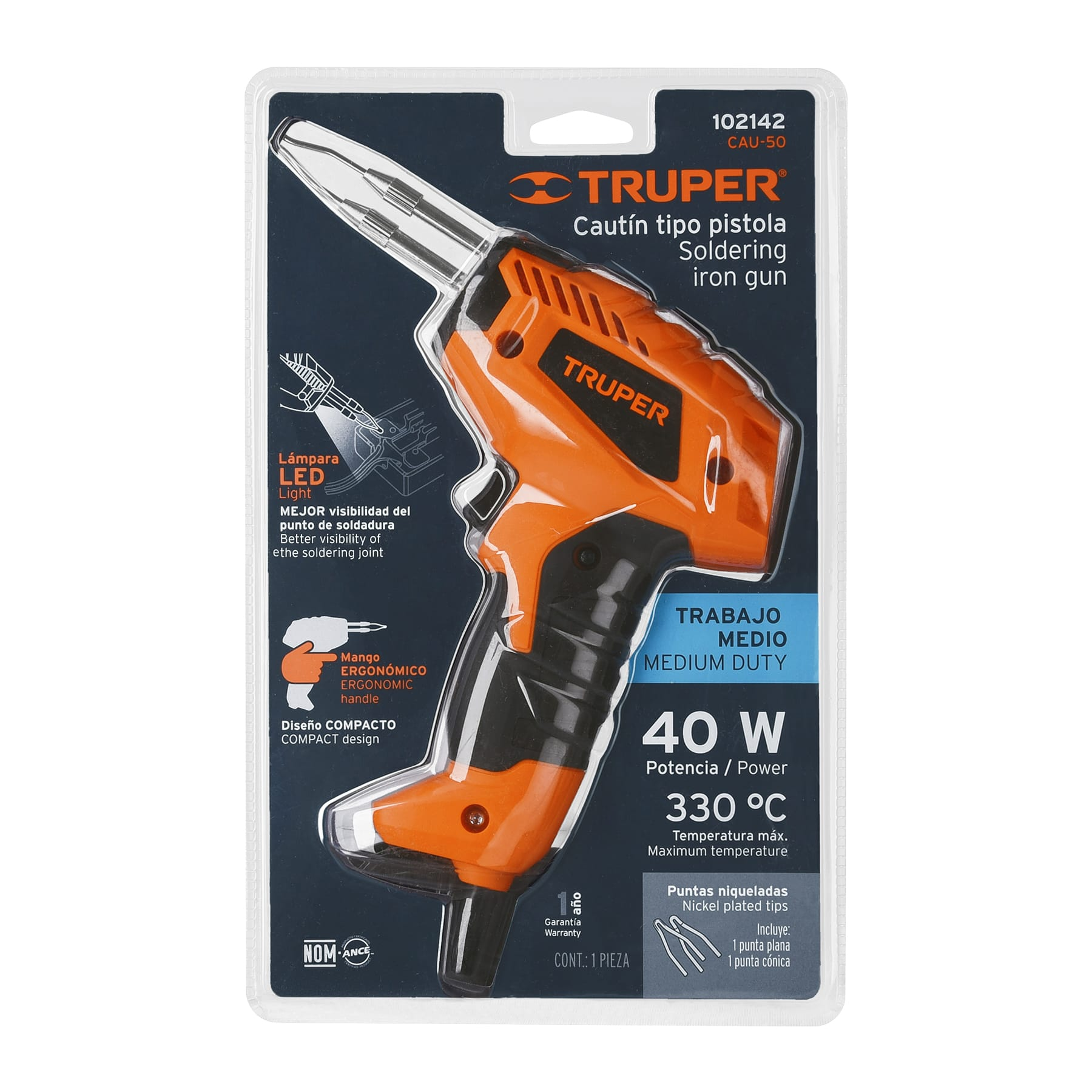 Cautín 50 W tipo pistola, Truper