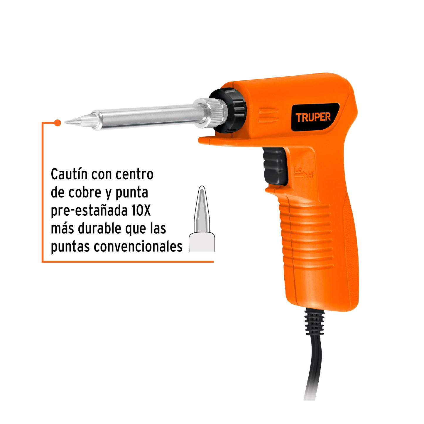 Cautín profesional 40 Watts tipo pistola para electrónica