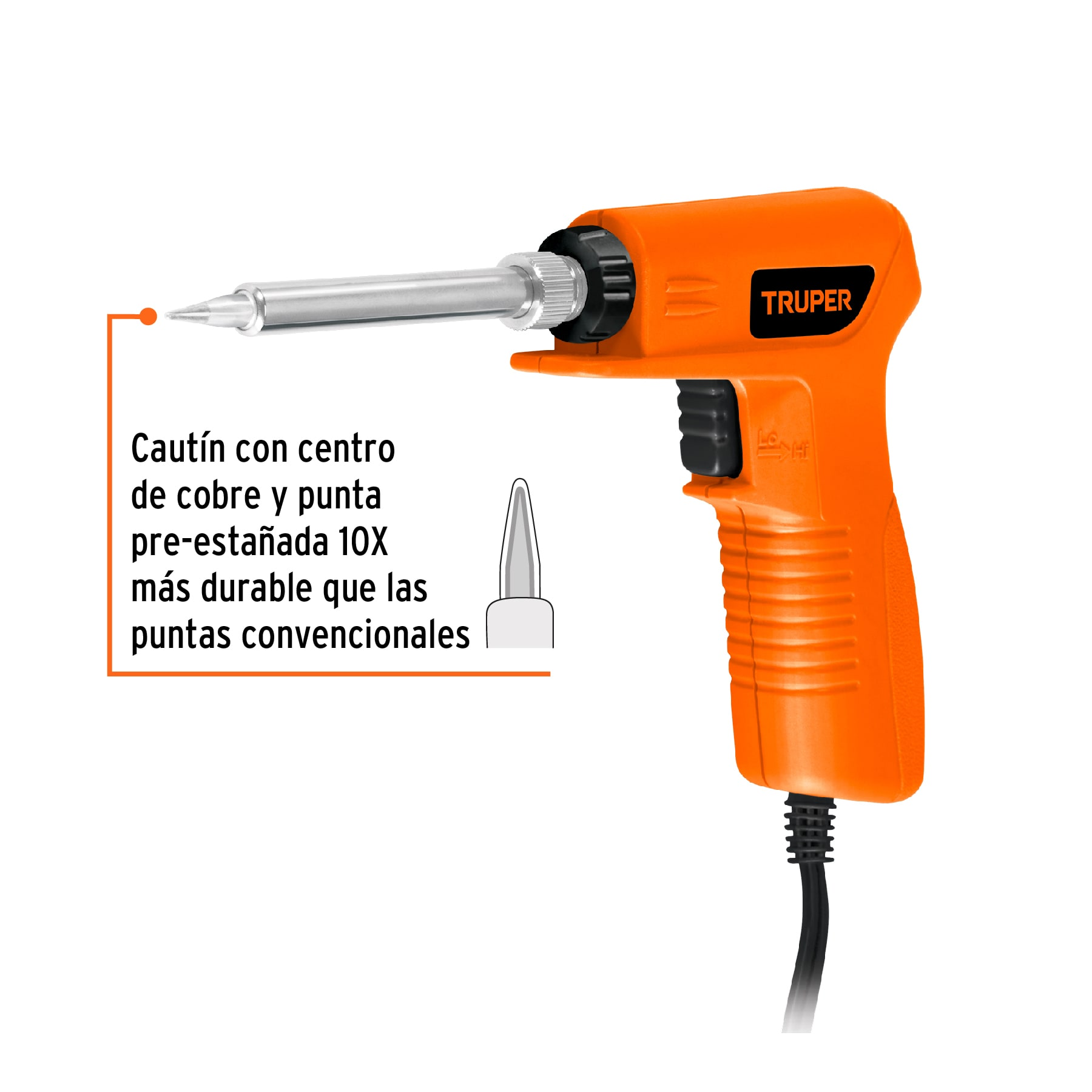 Cautín profesional 40 Watts tipo pistola para electrónica