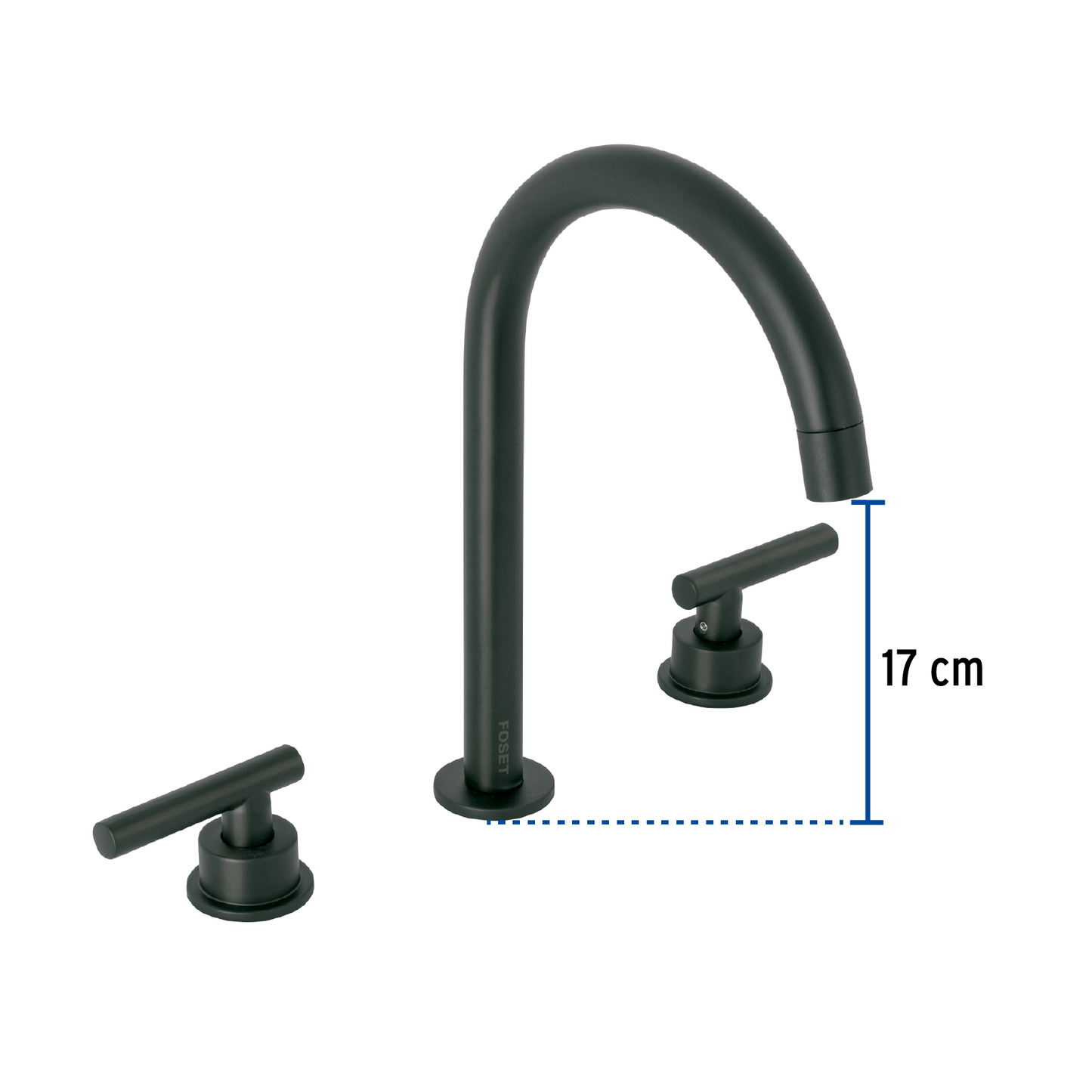 Mezcladora p/lavabo,taladros separados,palanca,negro,Tubig