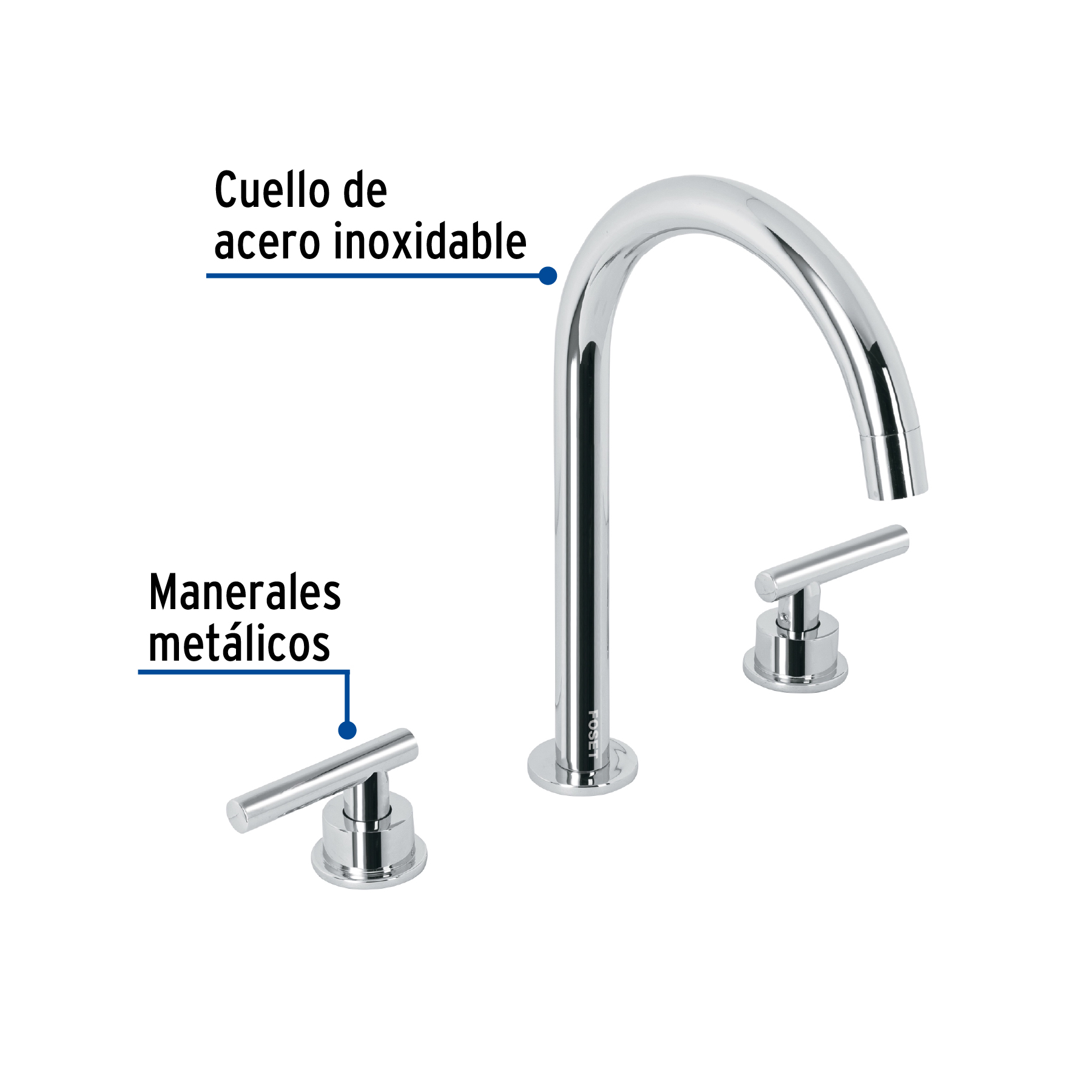 Mezcladora p/lavabo,taladros separados,palanca,cromo,Tubig