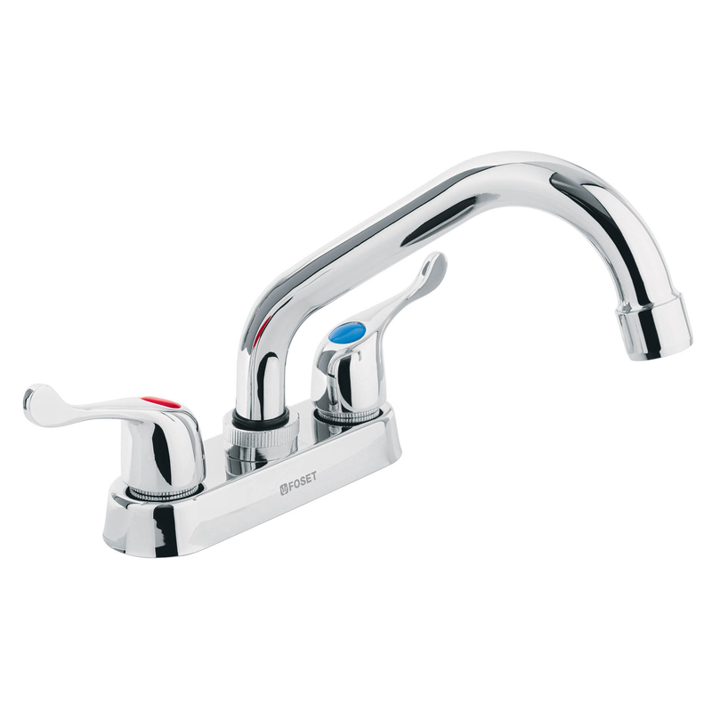 Mezcladora p/lavabo,manerales palanca,cuello tubular,Basic